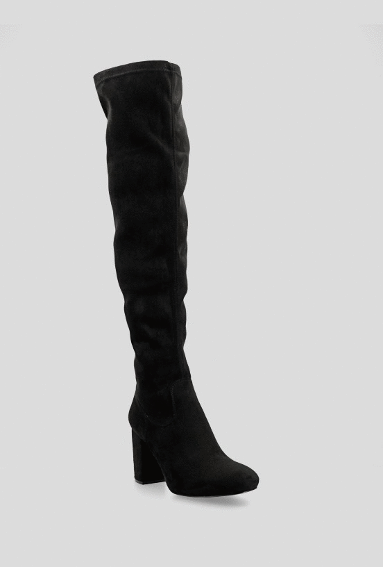 Bota de Microfibra de Caña Alta Mujer-4
