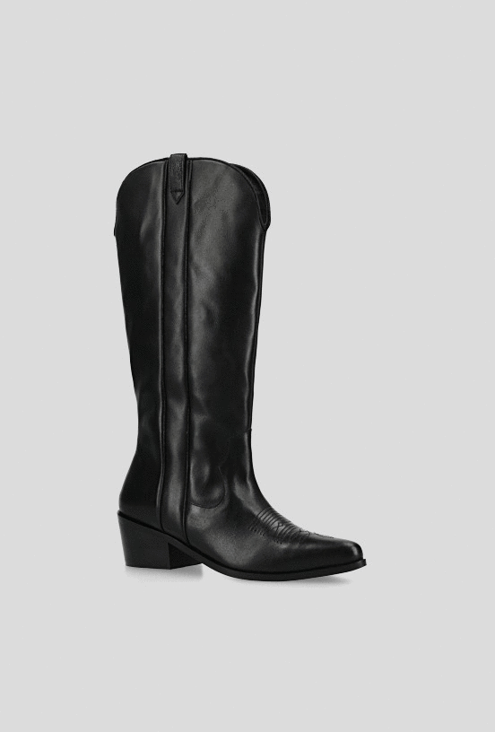 Bota Alta Diseño Western Línea a Contratono Mujer-5