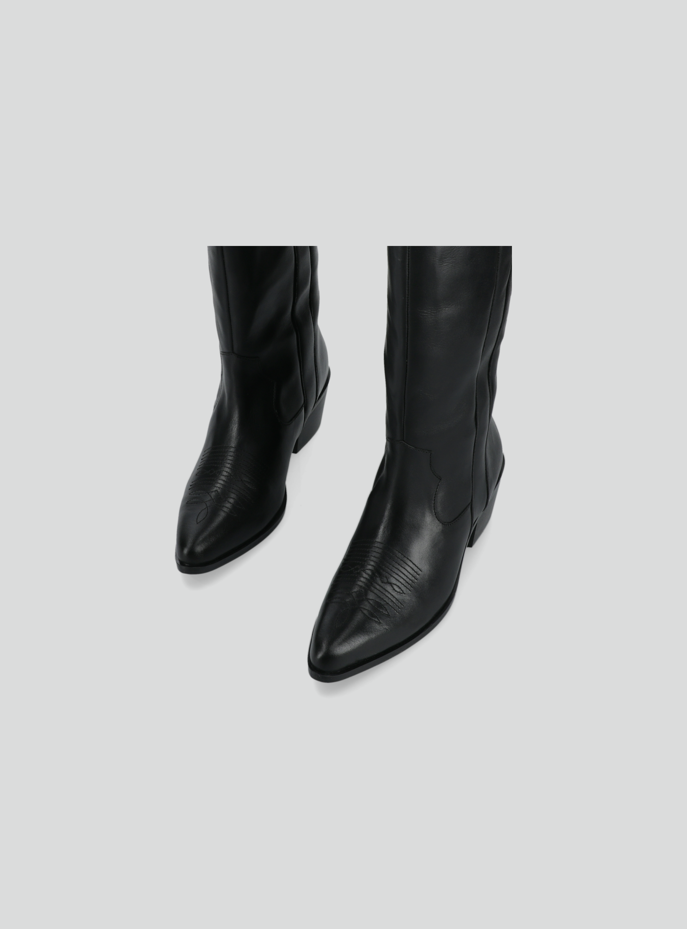 Bota Alta Diseño Western Línea a Contratono Mujer-4