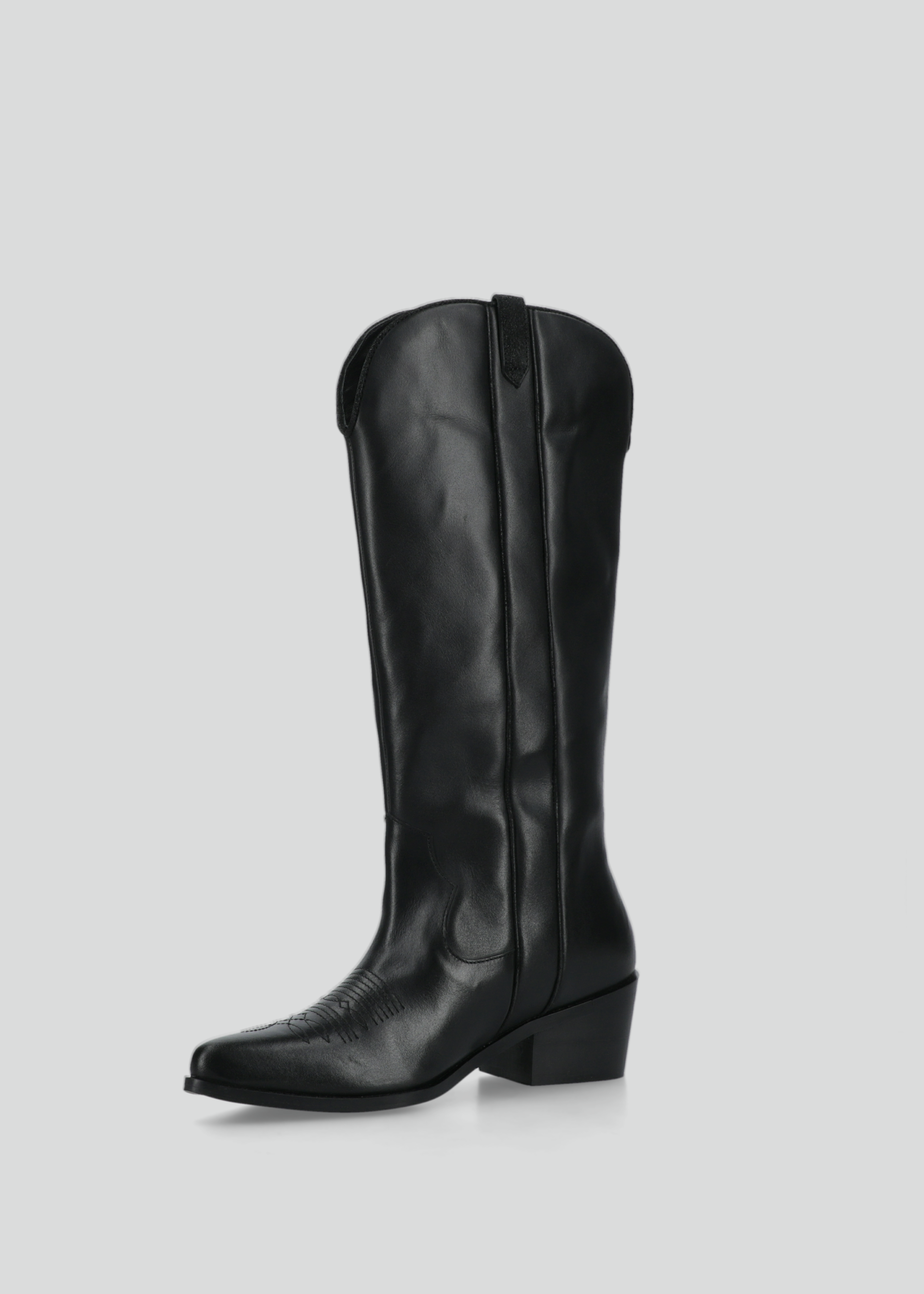 Bota Alta Diseño Western Línea a Contratono Mujer-2