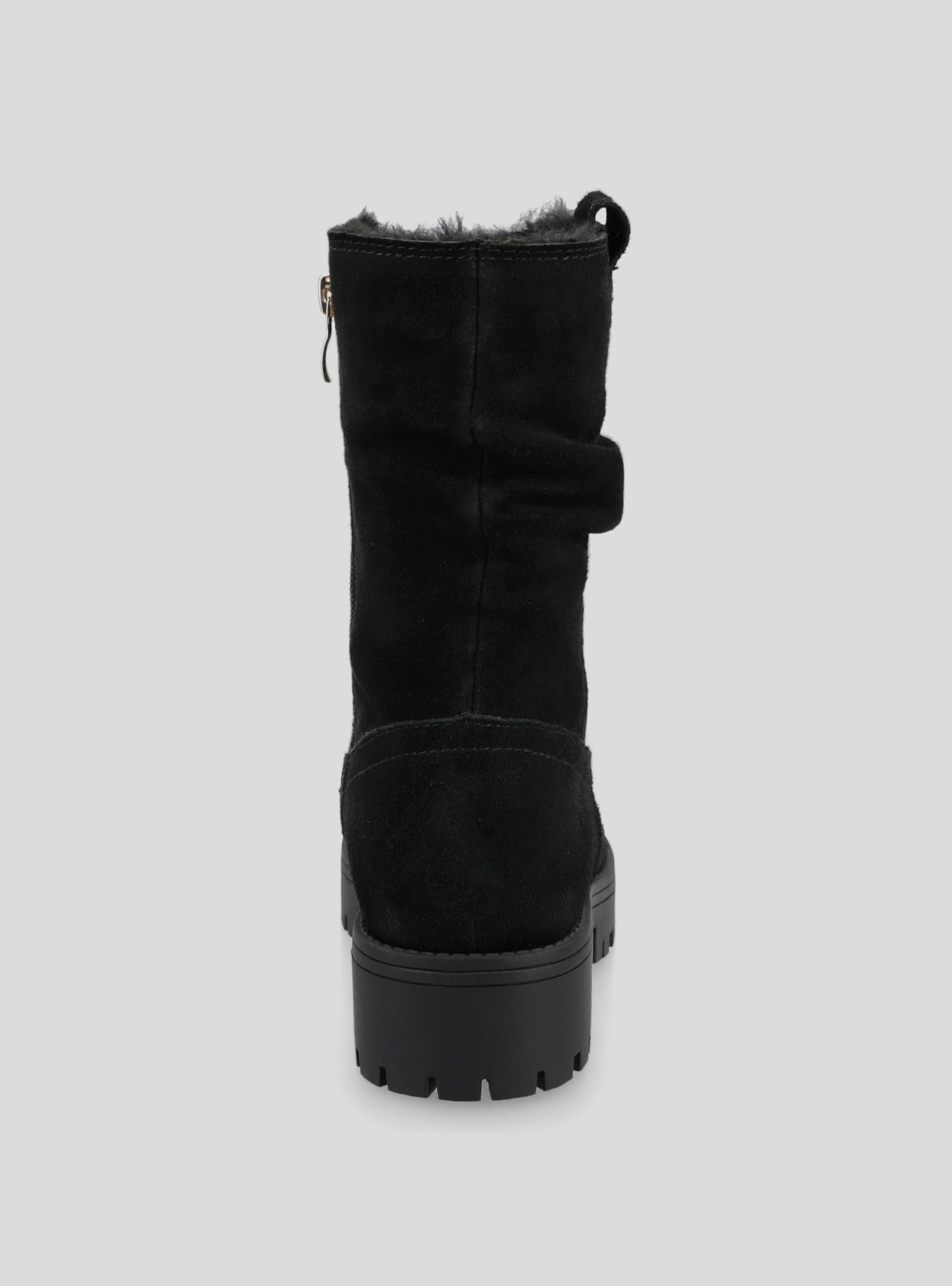 Bota de Cuero Gamuza con Forro de Piel Mujer-3
