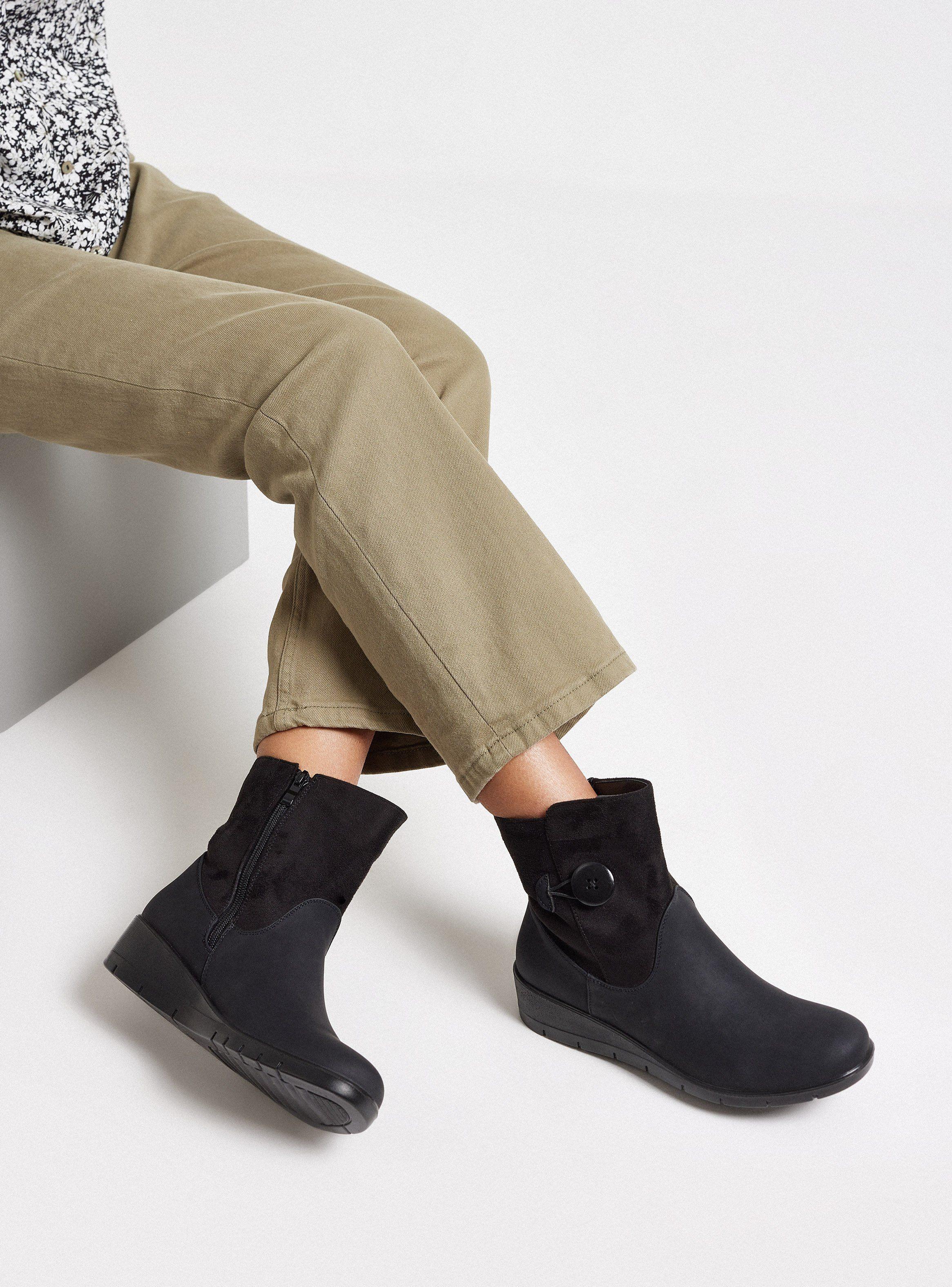 Botín con Boton devorativo Mujer-0