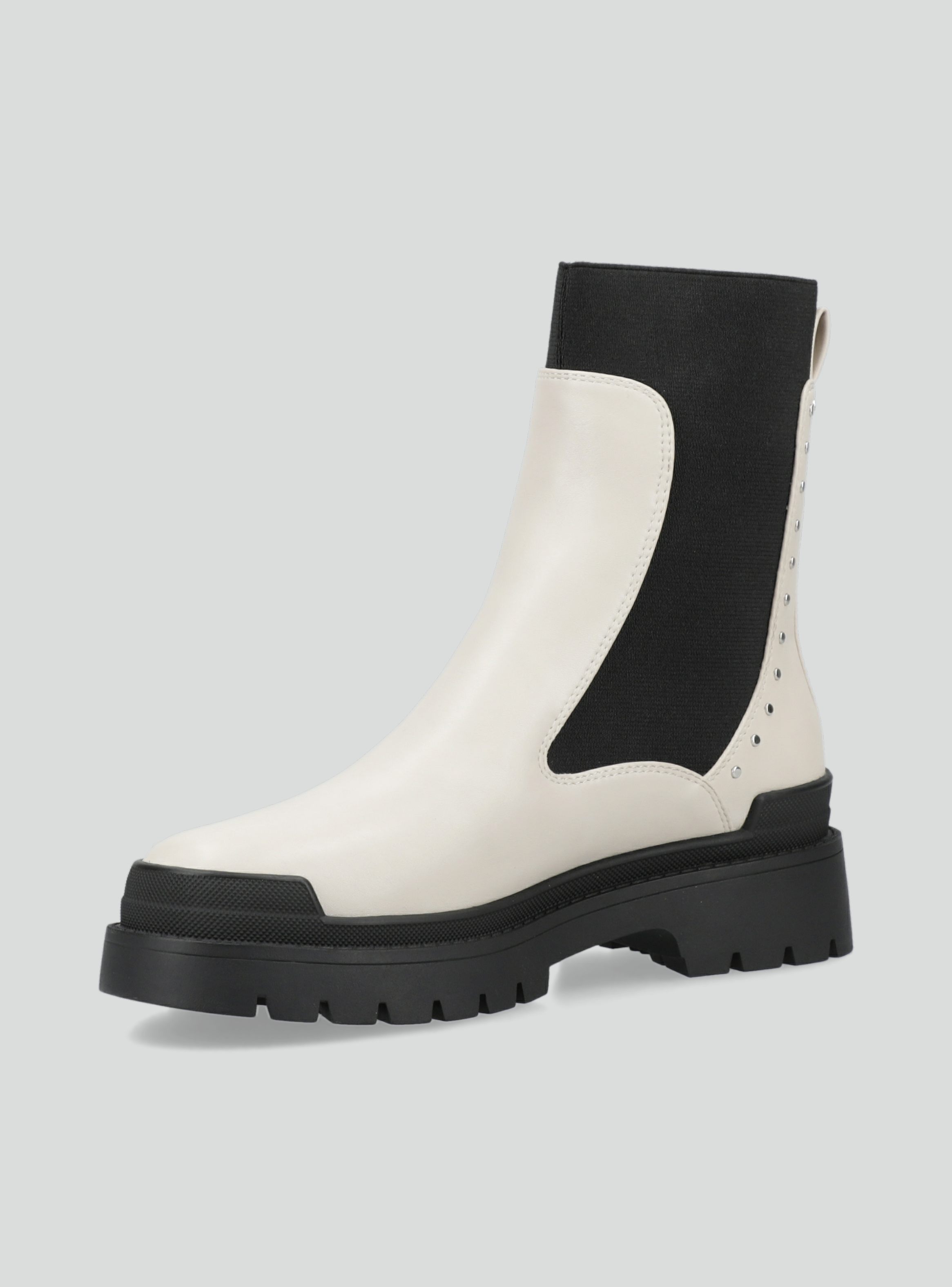 Botín con Elástico Lateral y Tachas Metálicas Mujer-2