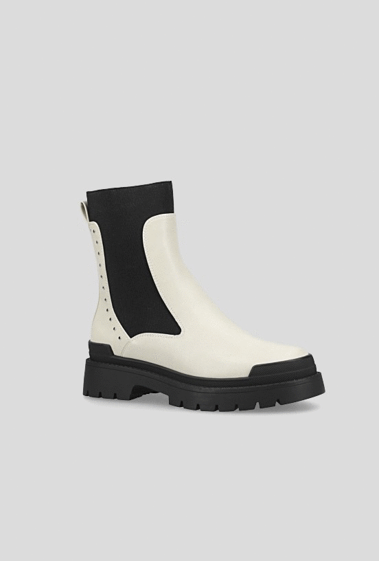 Botín con Elástico Lateral y Tachas Metálicas Mujer-4