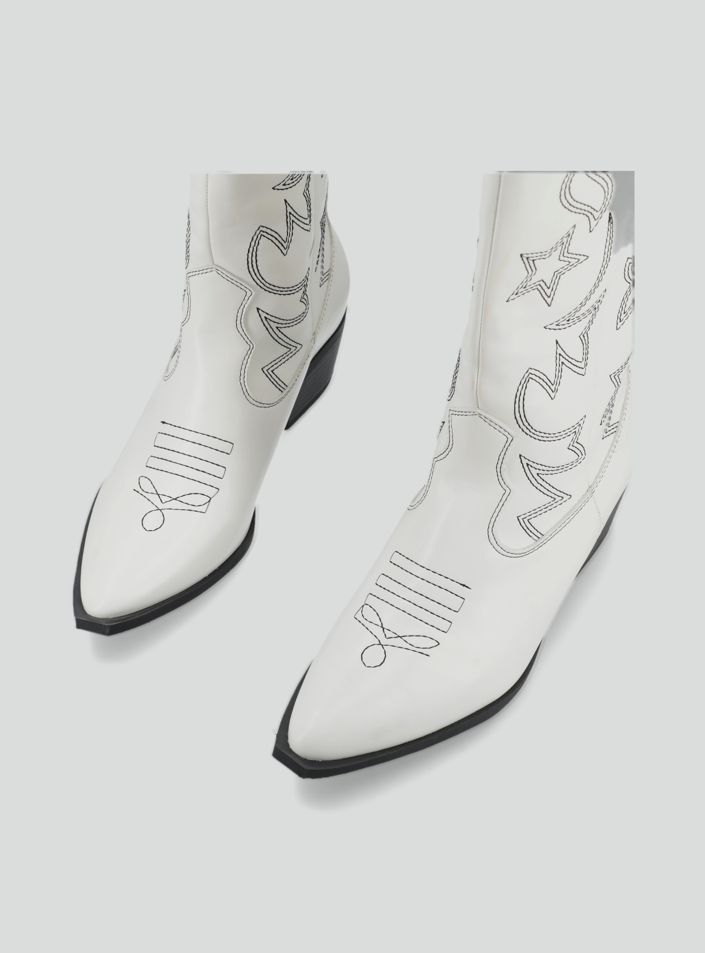 Bota Estilo Vaquero con Bordados  Metalizada Mujer-1