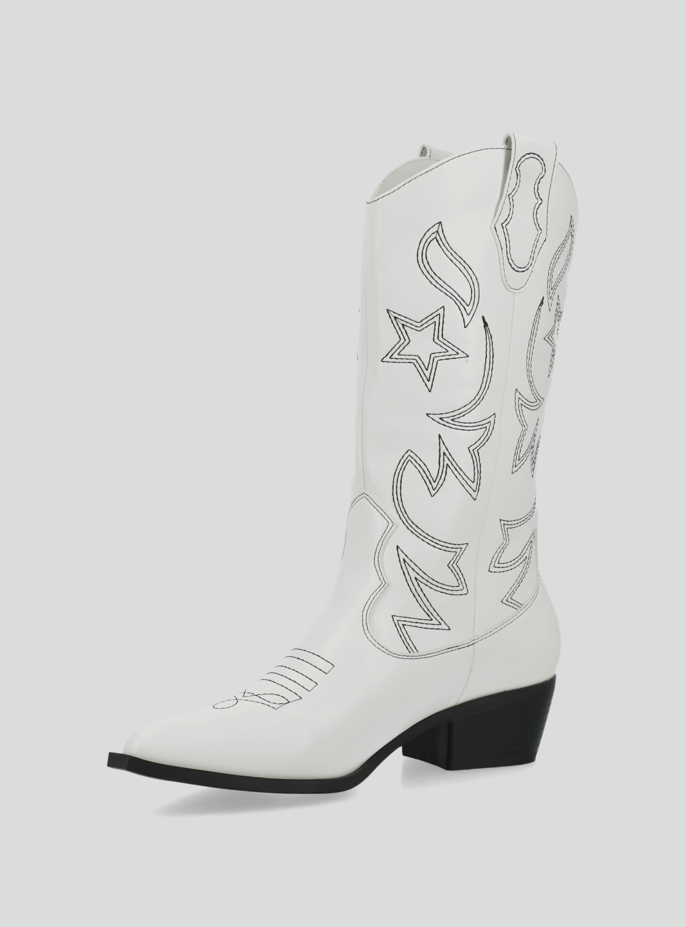 Bota Estilo Vaquero con Bordados  Metalizada Mujer-3