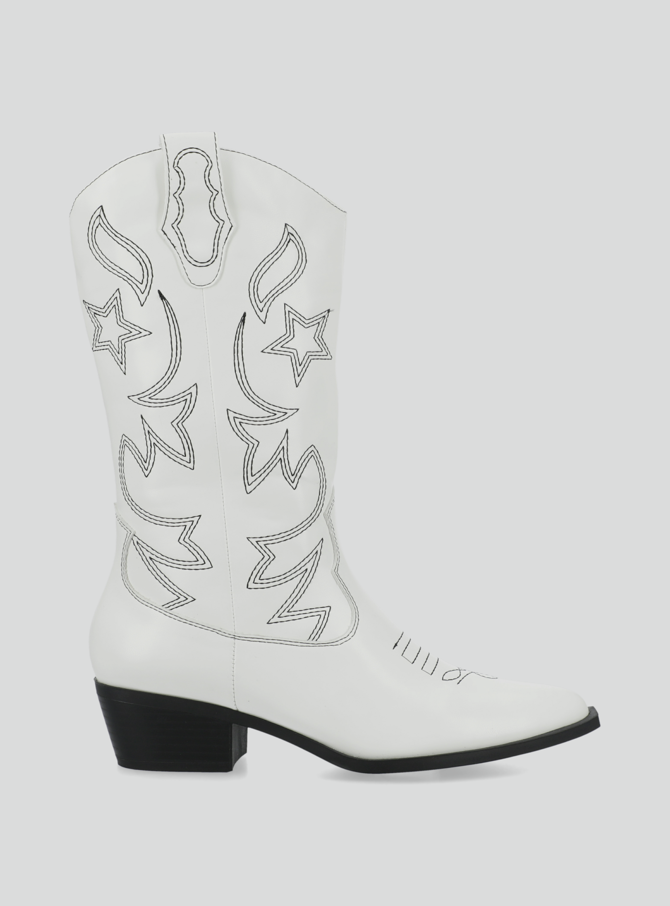 Bota Estilo Vaquero con Bordados  Metalizada Mujer-2