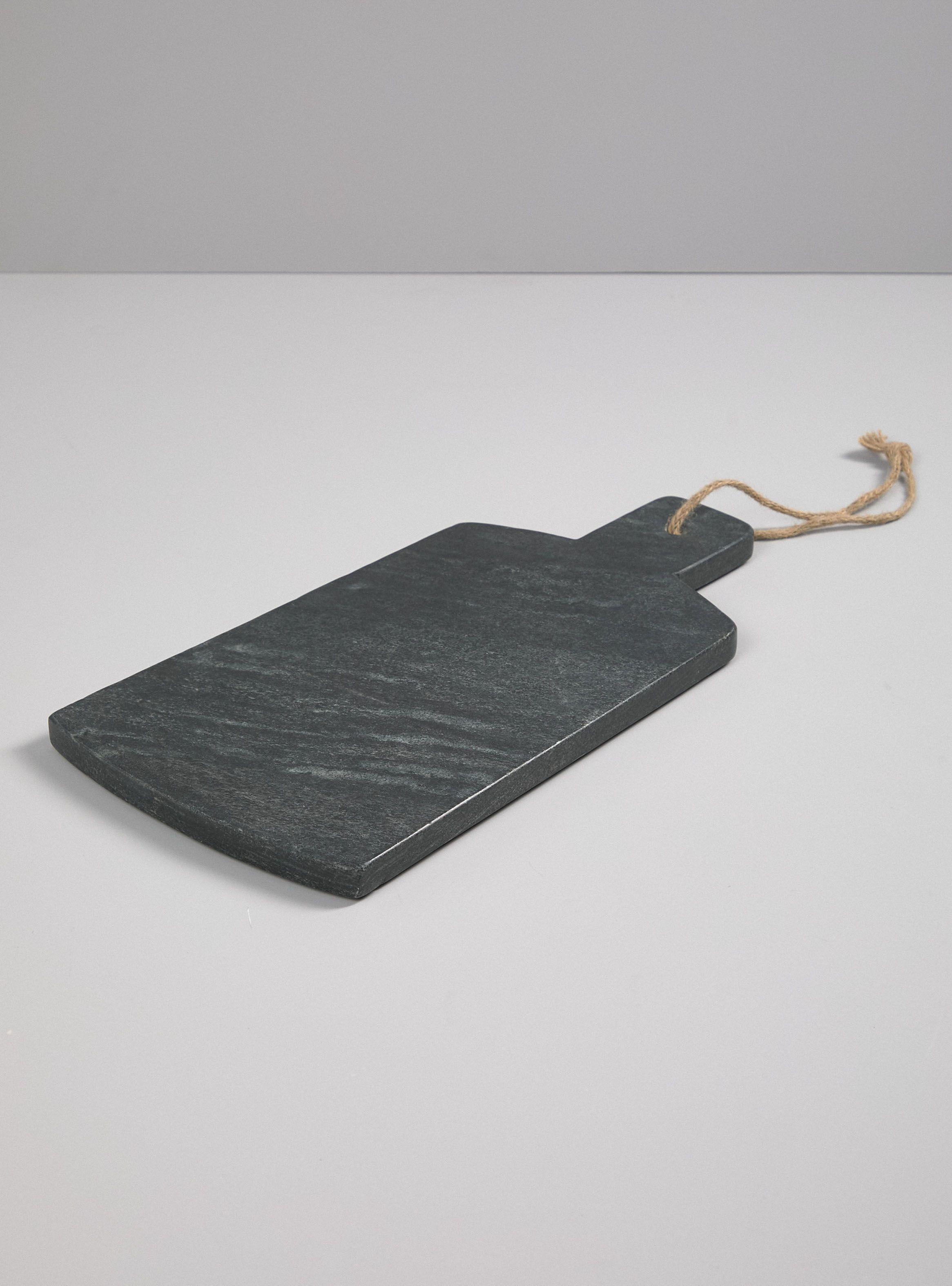 Tabla Mármol Rectangular Negro 20x40 cm-0