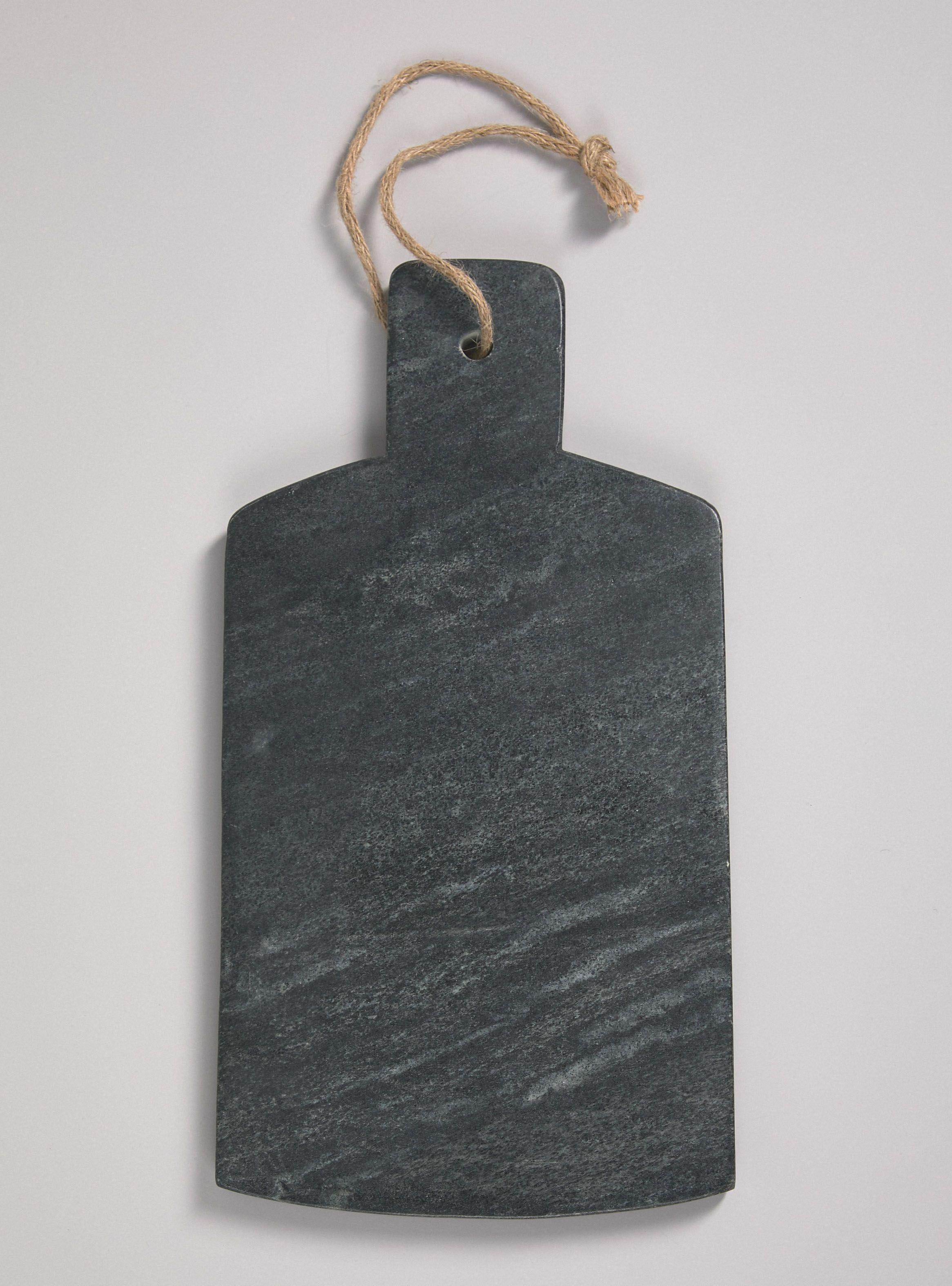 Tabla Mármol Rectangular Negro 20x40 cm-1