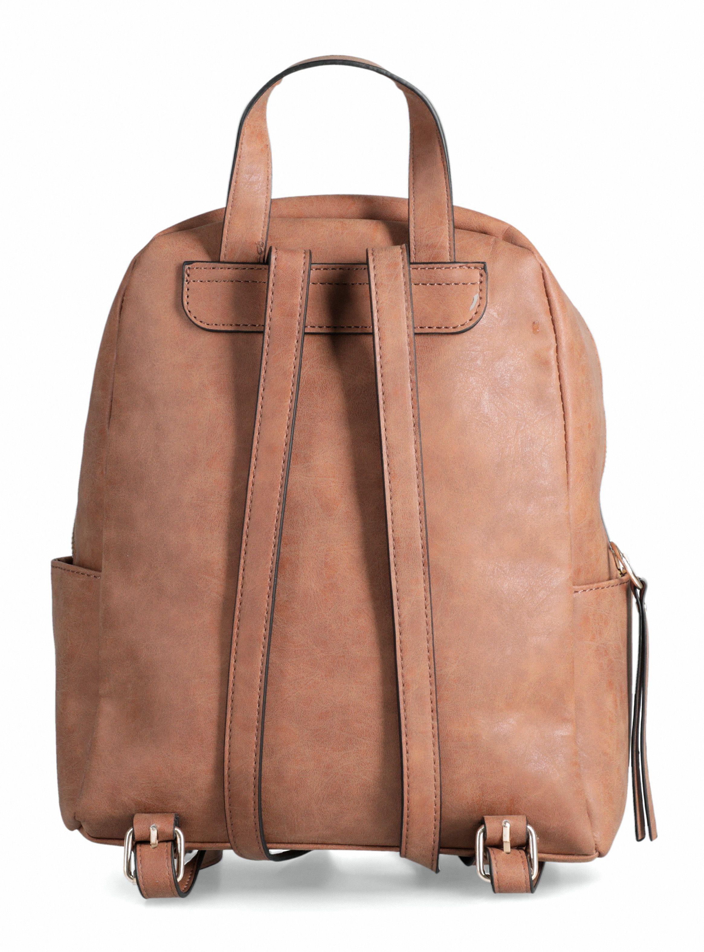 Mochila Con Bolsillo Frontal En Patchwork-4