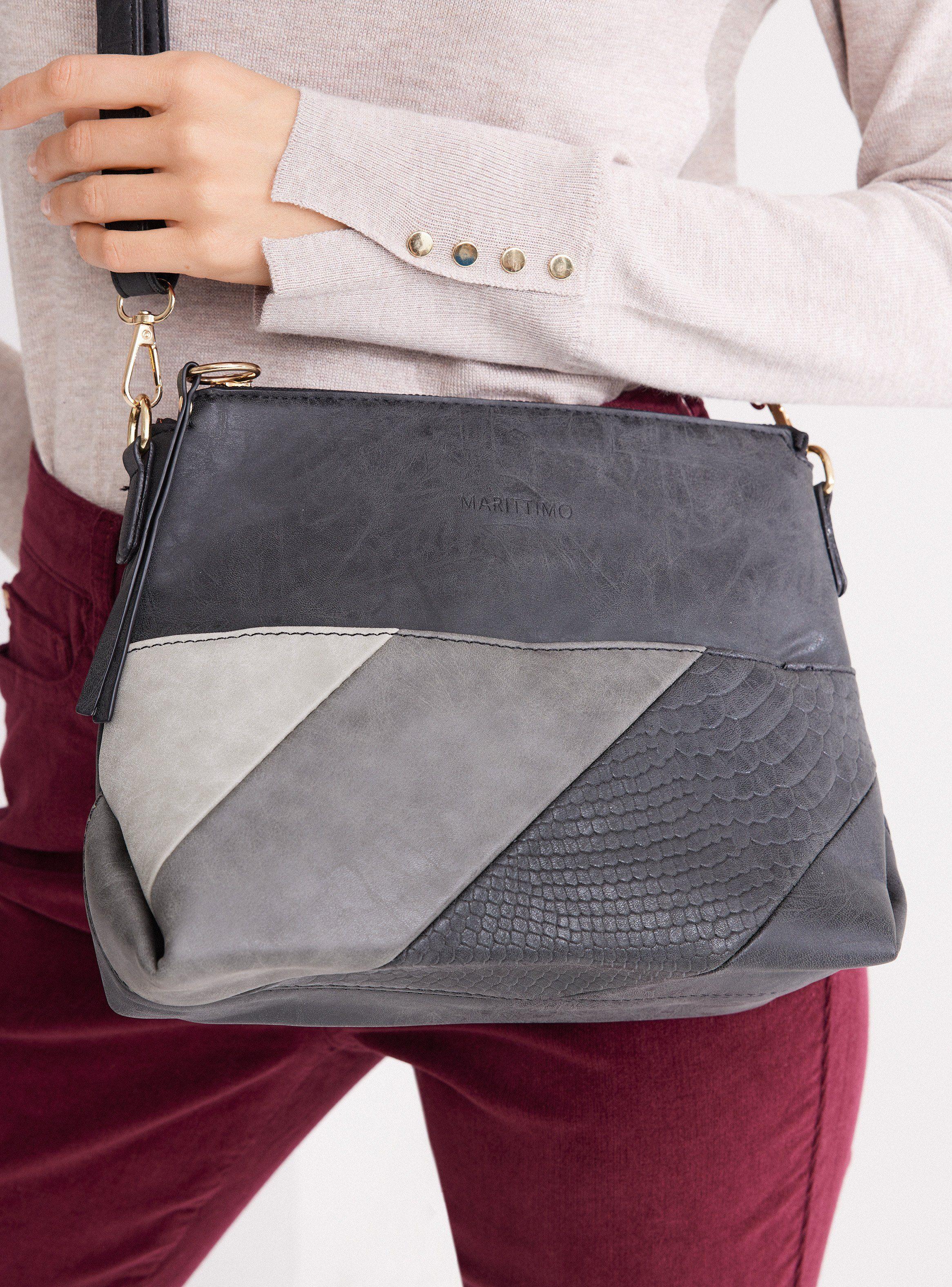 Cartera Bandolera con Bolsillo Frontal en Patchwork-1