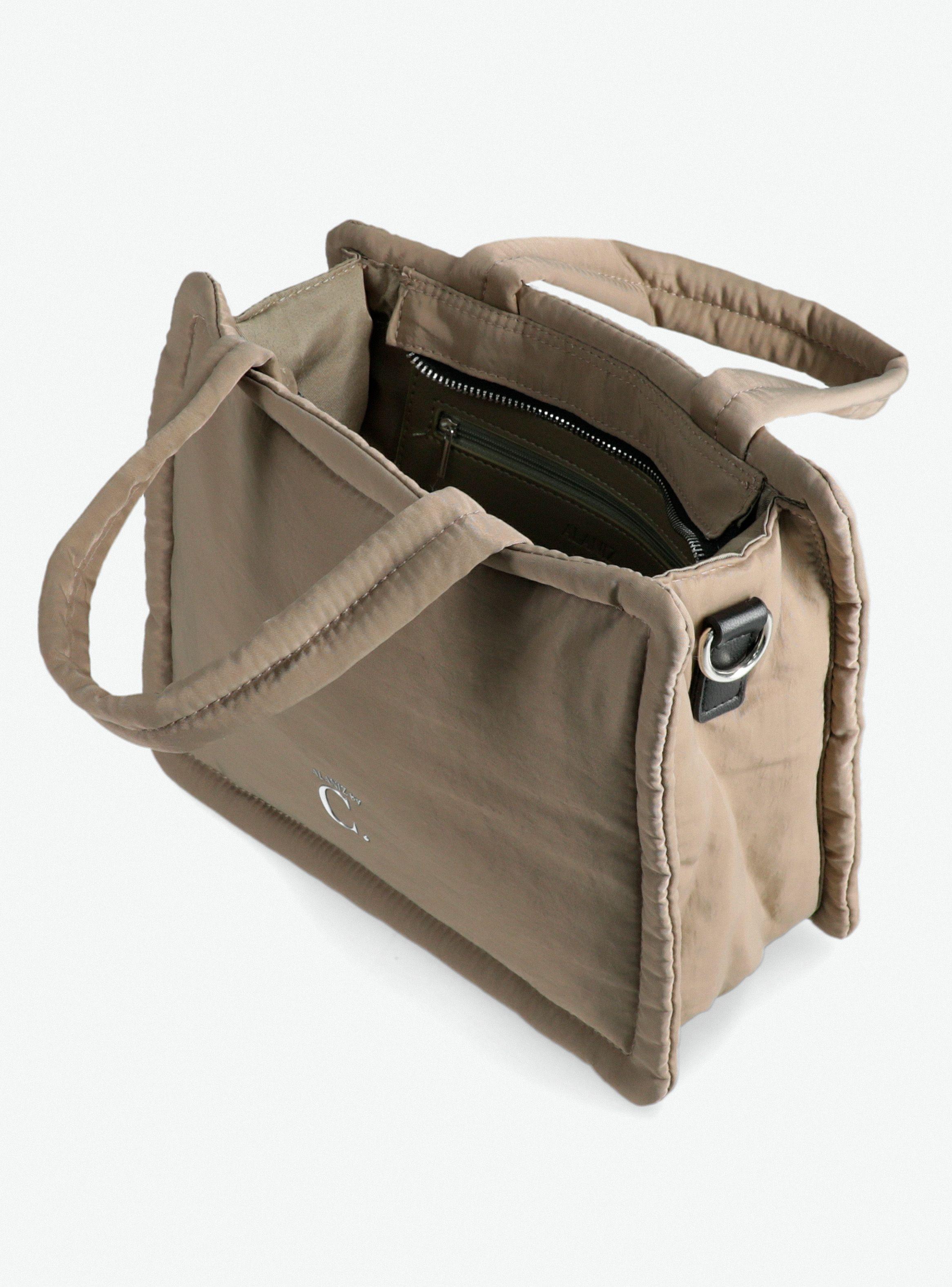 Cartera Mini Tote Café Claro-5