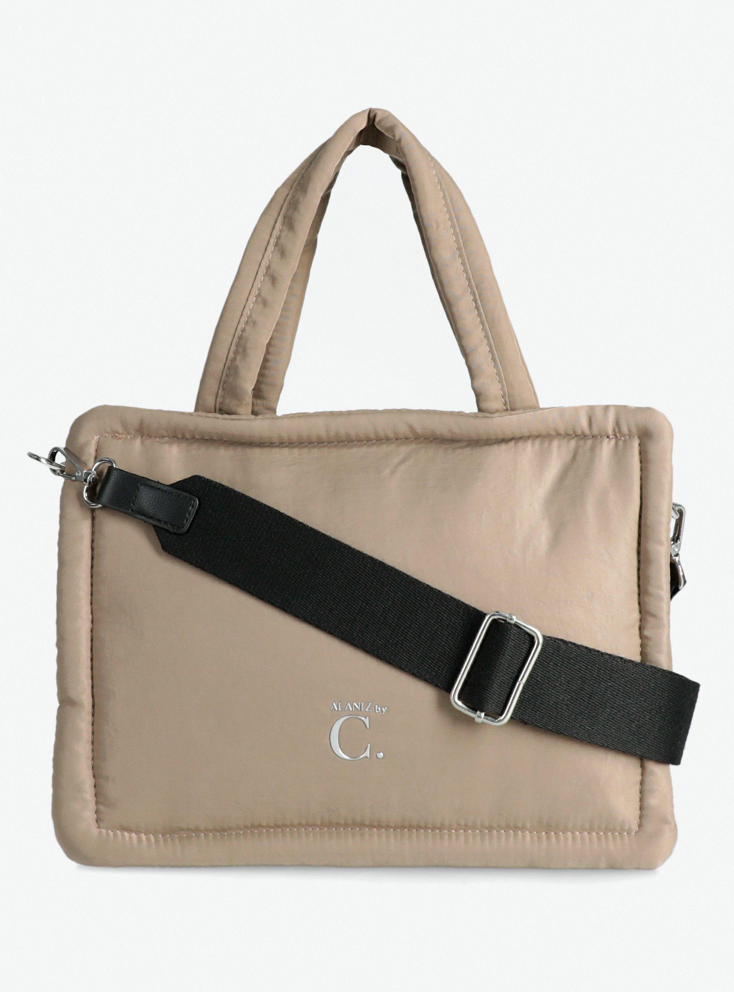 Cartera Mini Tote Café Claro-2