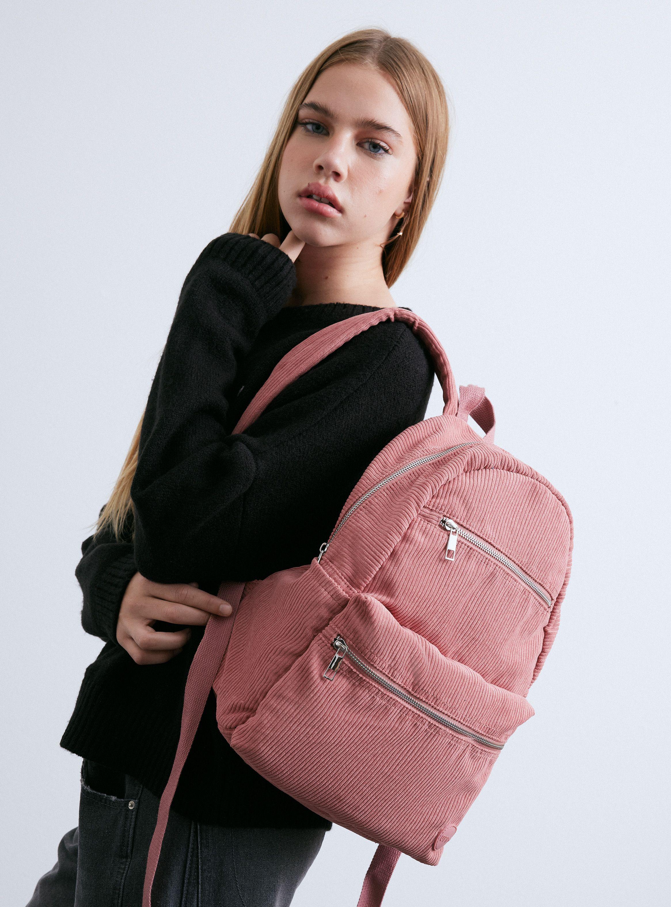 Mochila de Cotelé con Bolsillos-0
