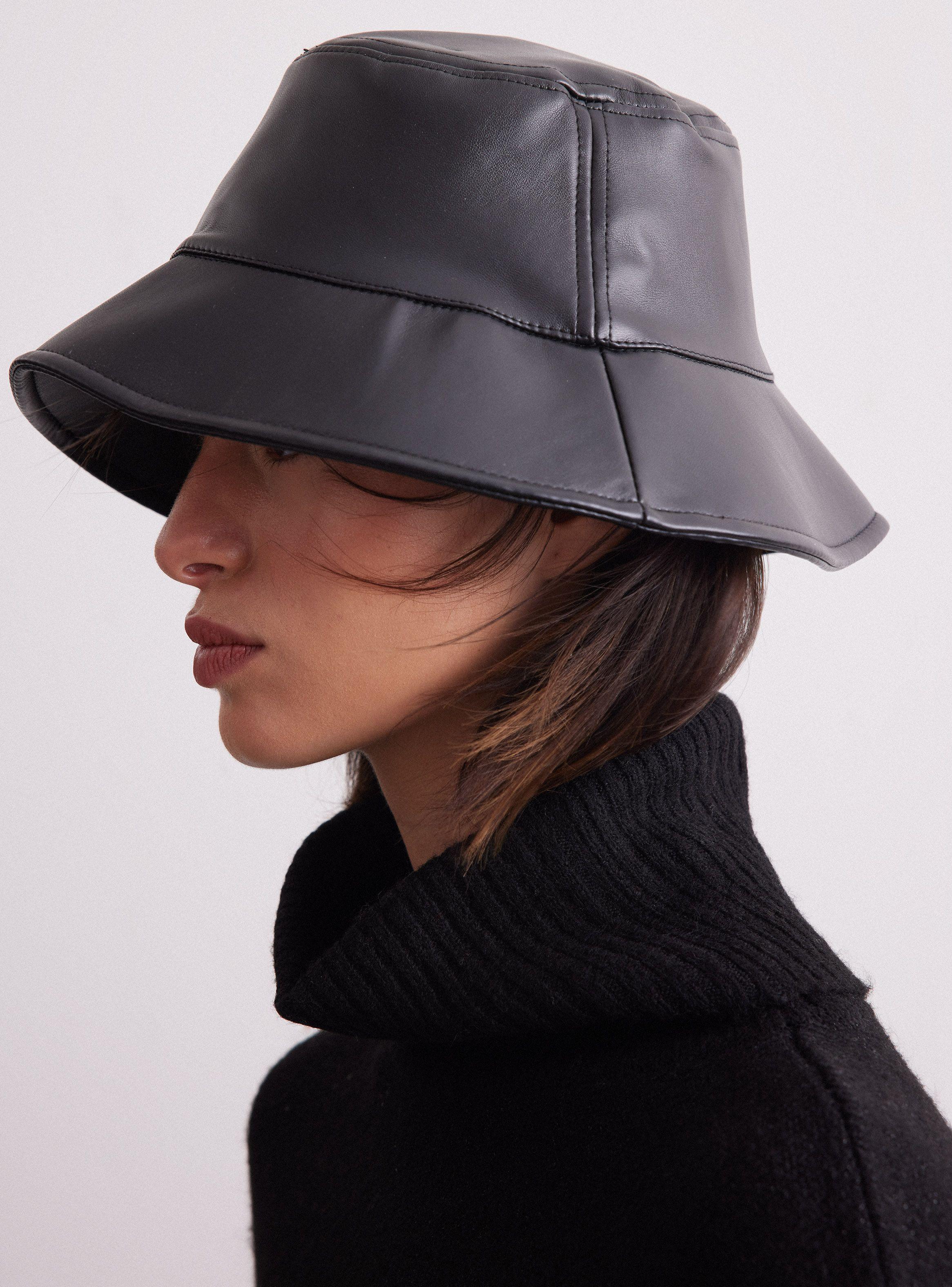 Sombrero Bucket Efecto Cuero-1