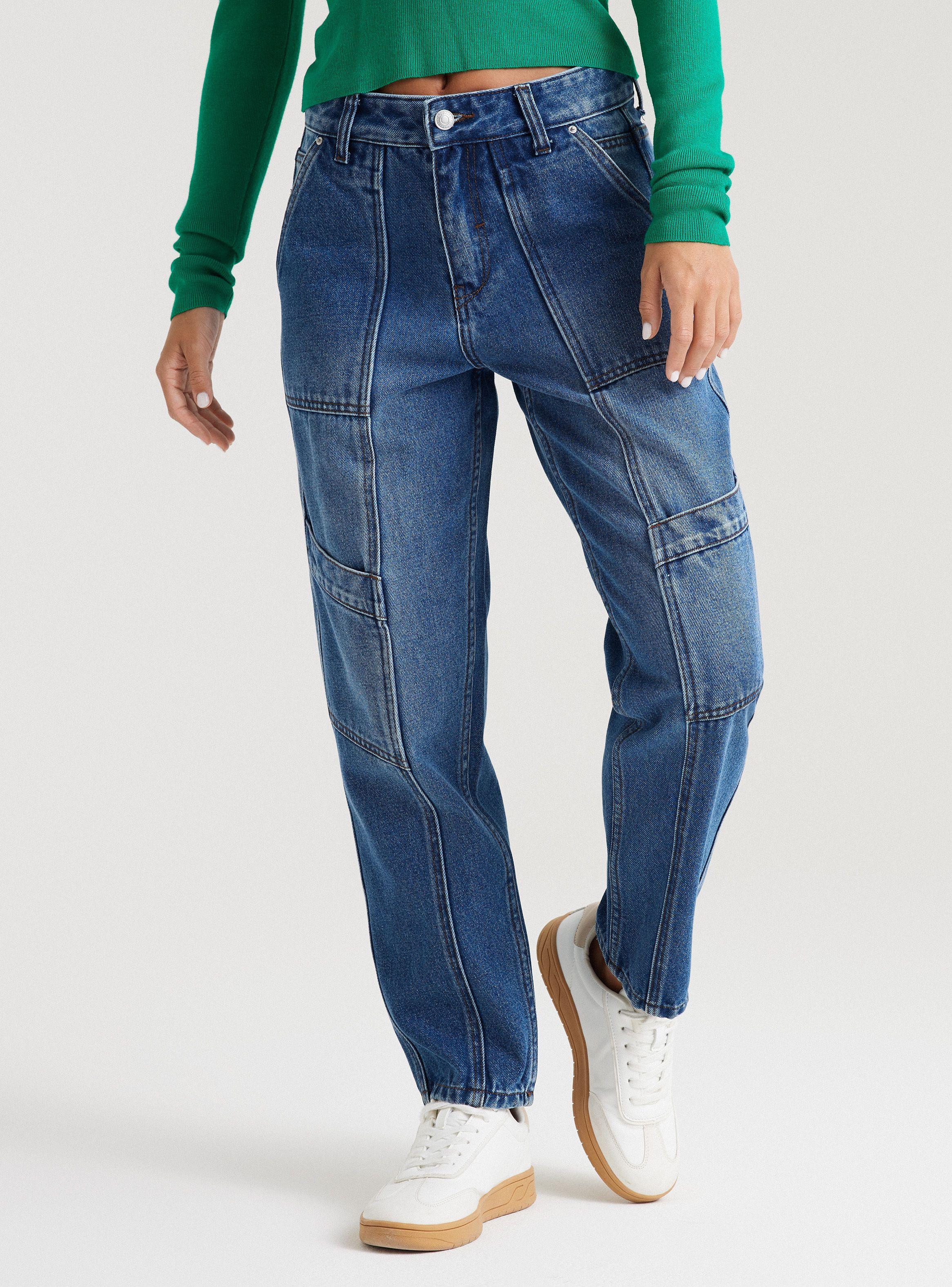 Jeans Con Cortes De Diseño-0