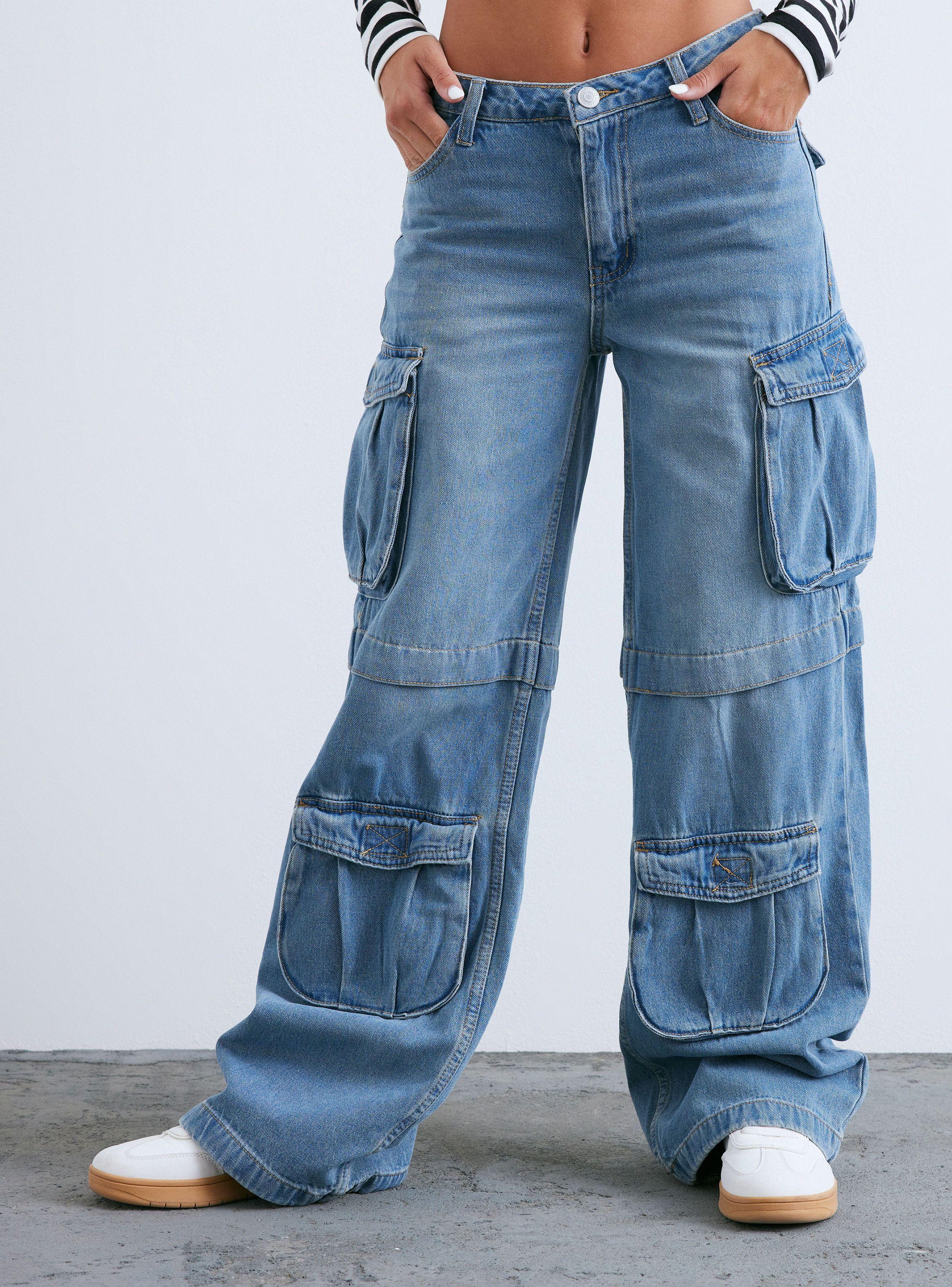 Jeans Con Bolsillos Cargo-0