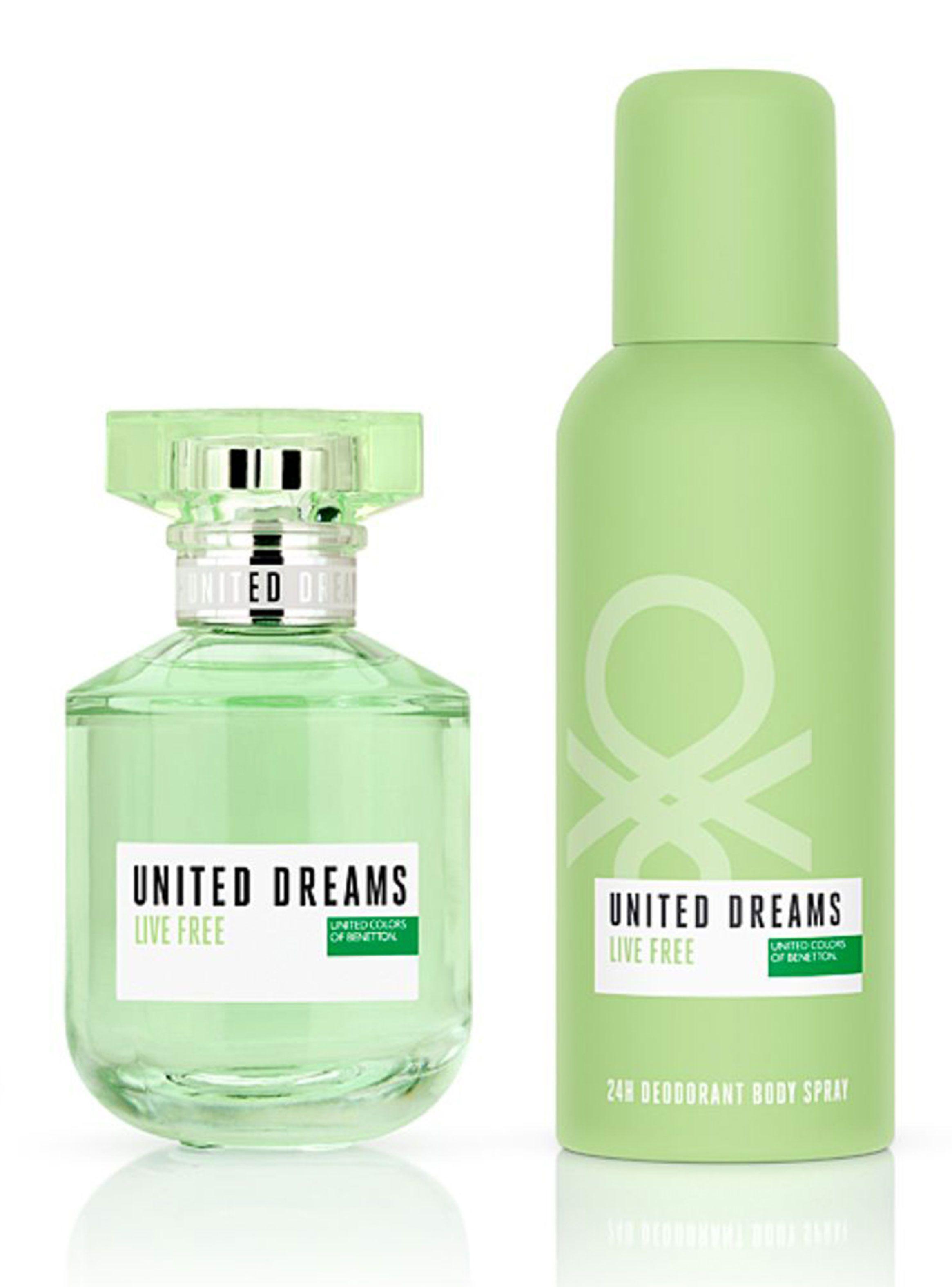Set Perfume Benetton U.D. Live Free EDT 80 ml + Desodorante 150 ml-0