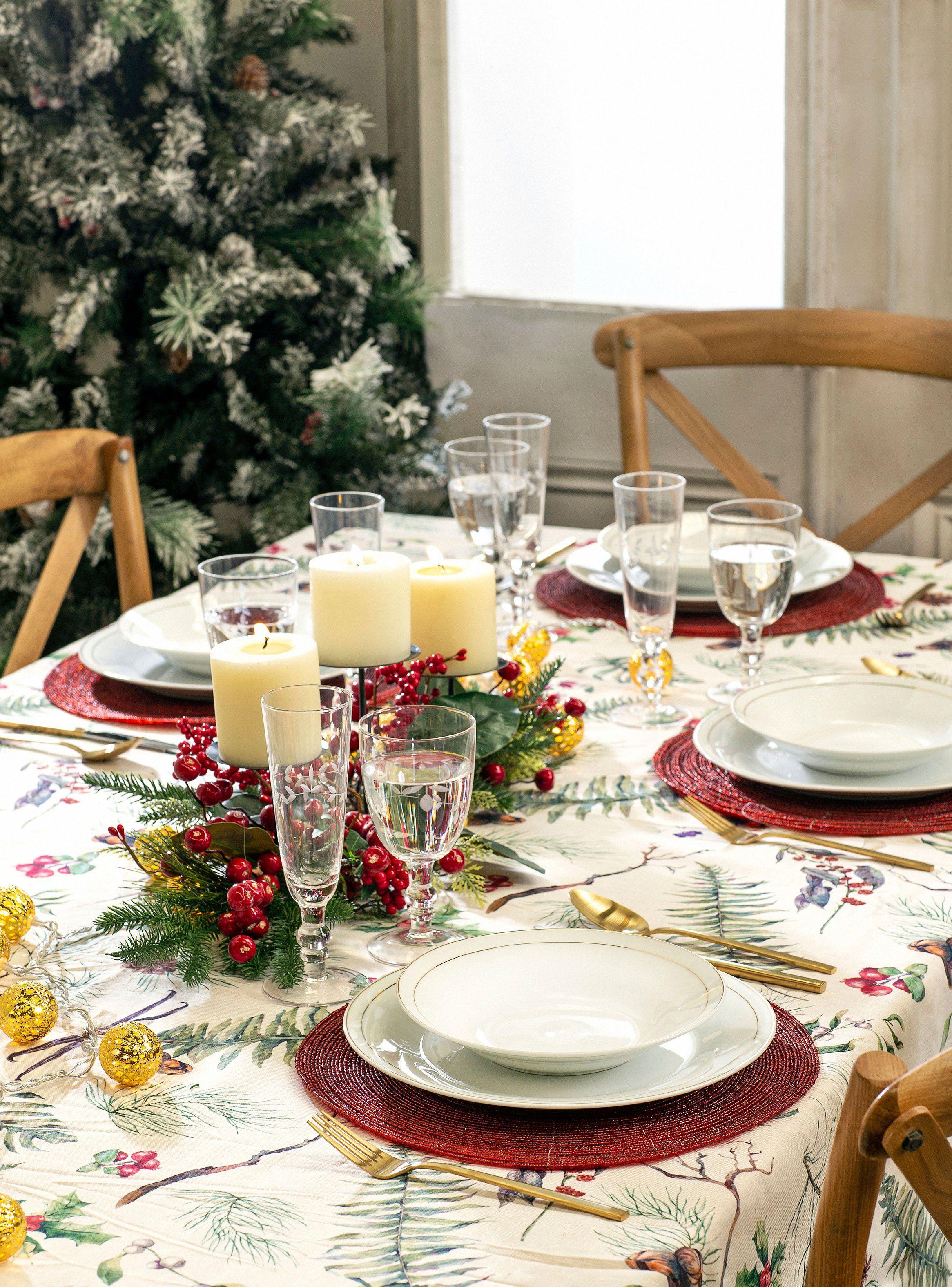 Centro Attimo de Mesa Navidad 55 cm Vela Fruta-3
