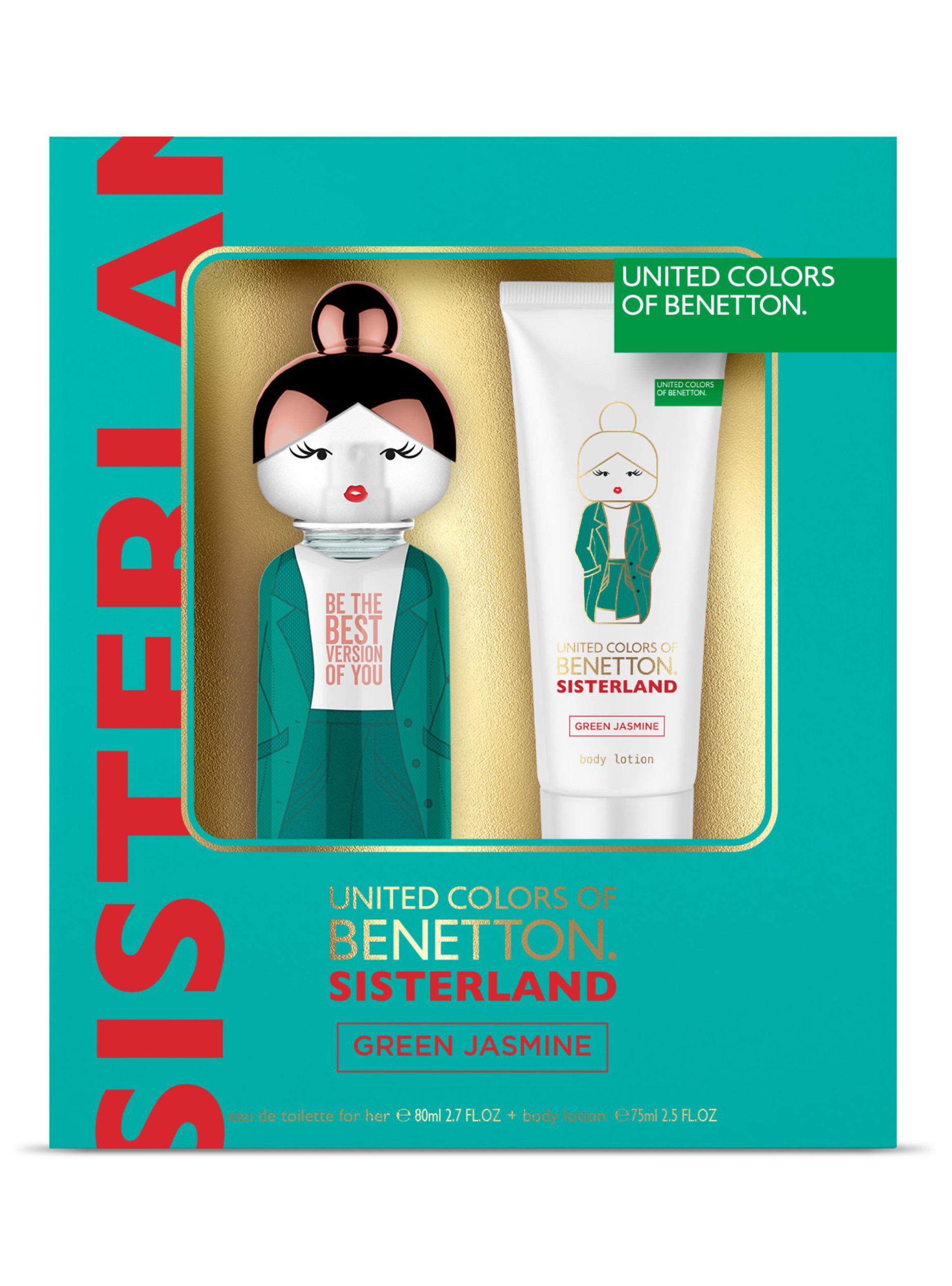 Set Perfume Benetton Sisterland Green EDT 80 ml + Body Lotion 75 ml-0