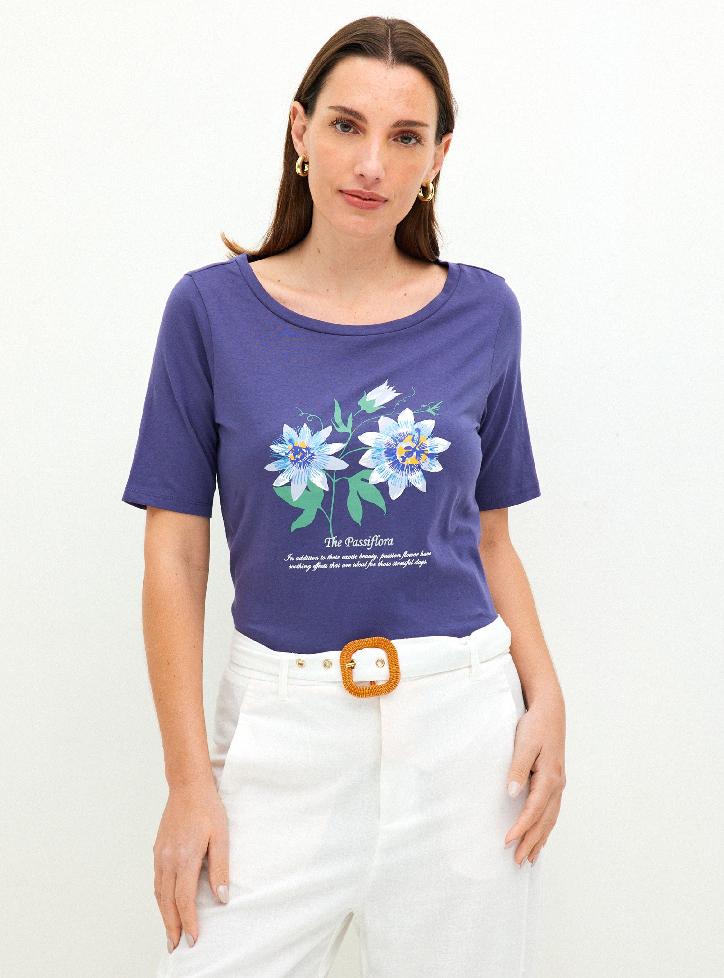 Polera con Estampado Botánico-0