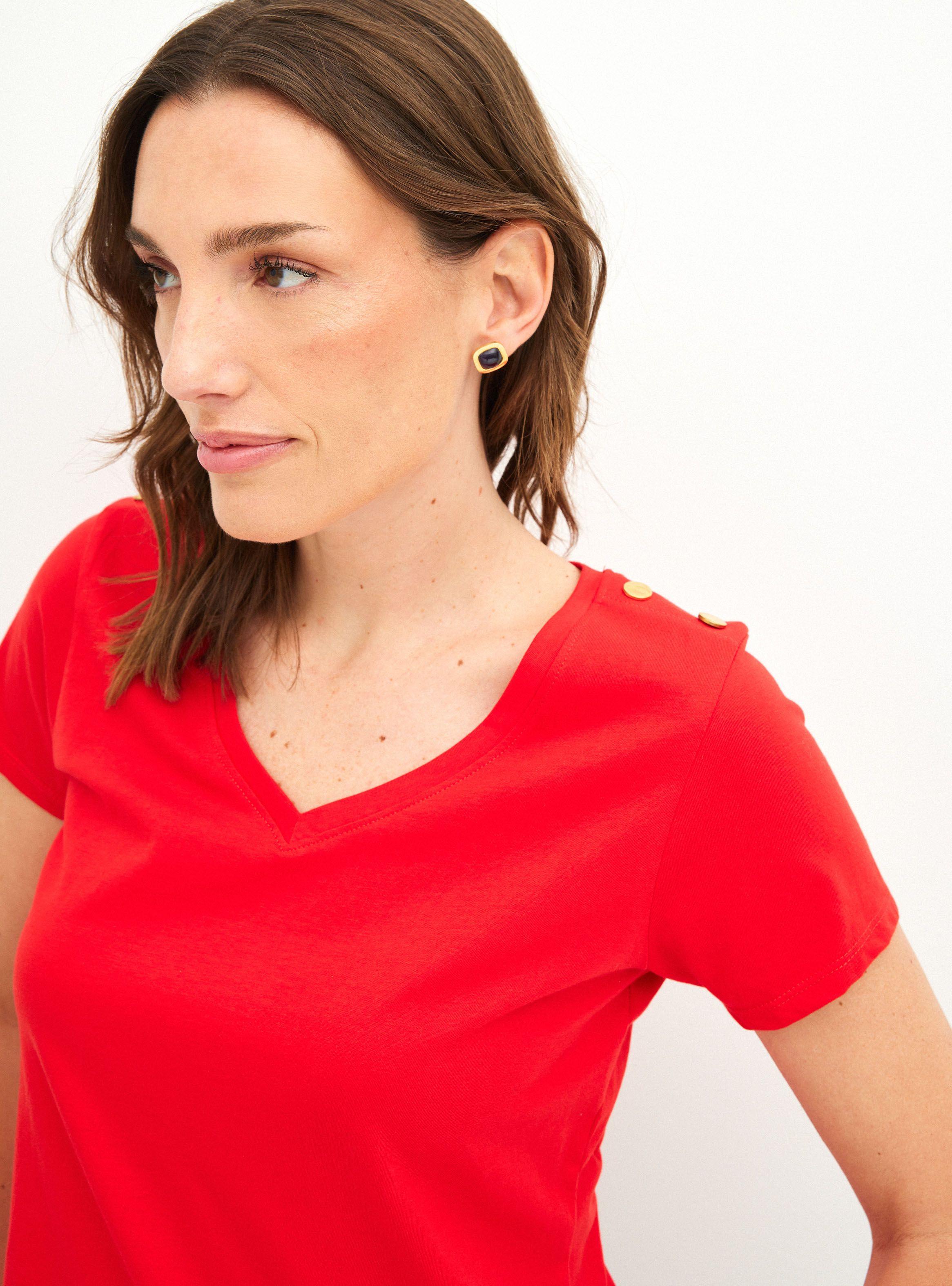 Polera con Botones Metálicos En Hombros-2