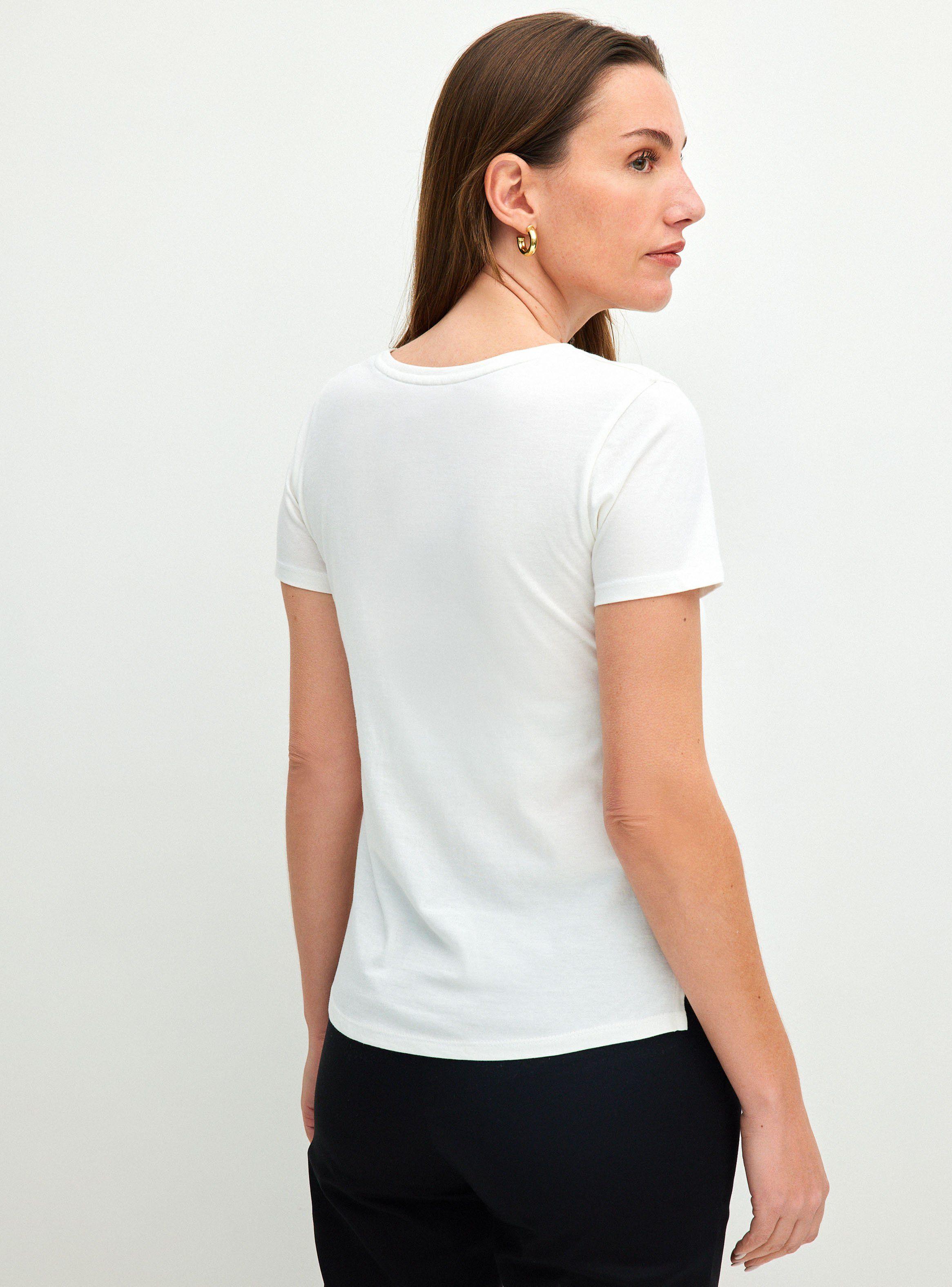 Polera Estampado Metalizado y Manga Corta-1