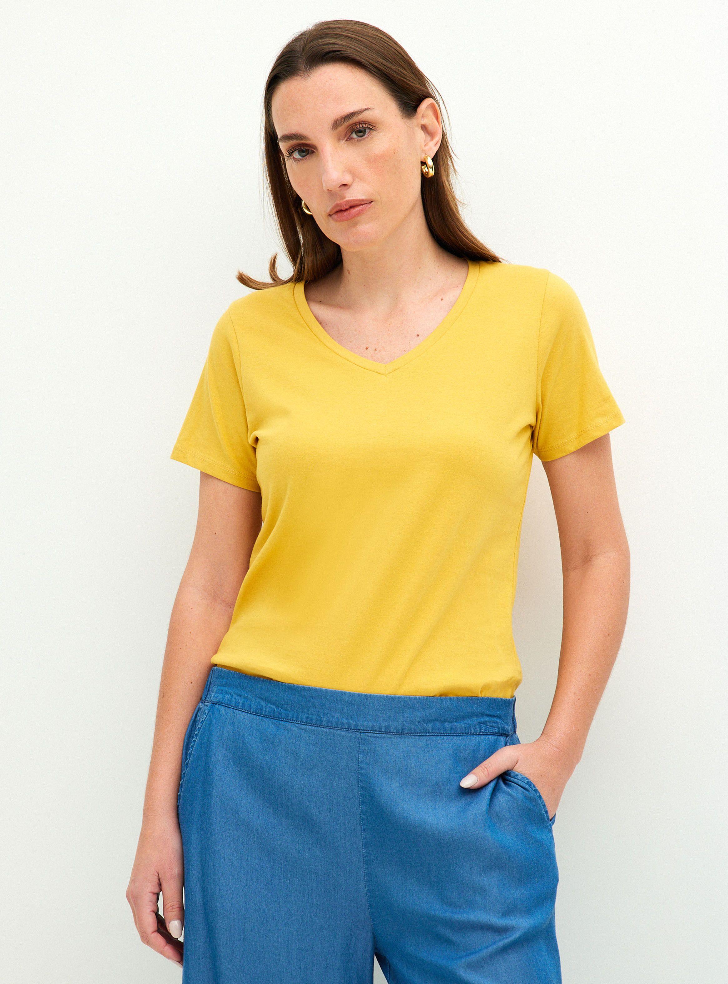 Polera Básica Color Corte V-0