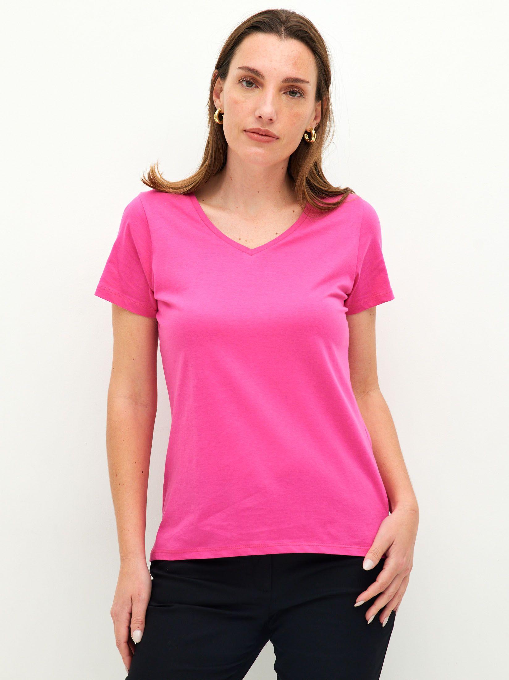 Polera Básica Color Corte V-0