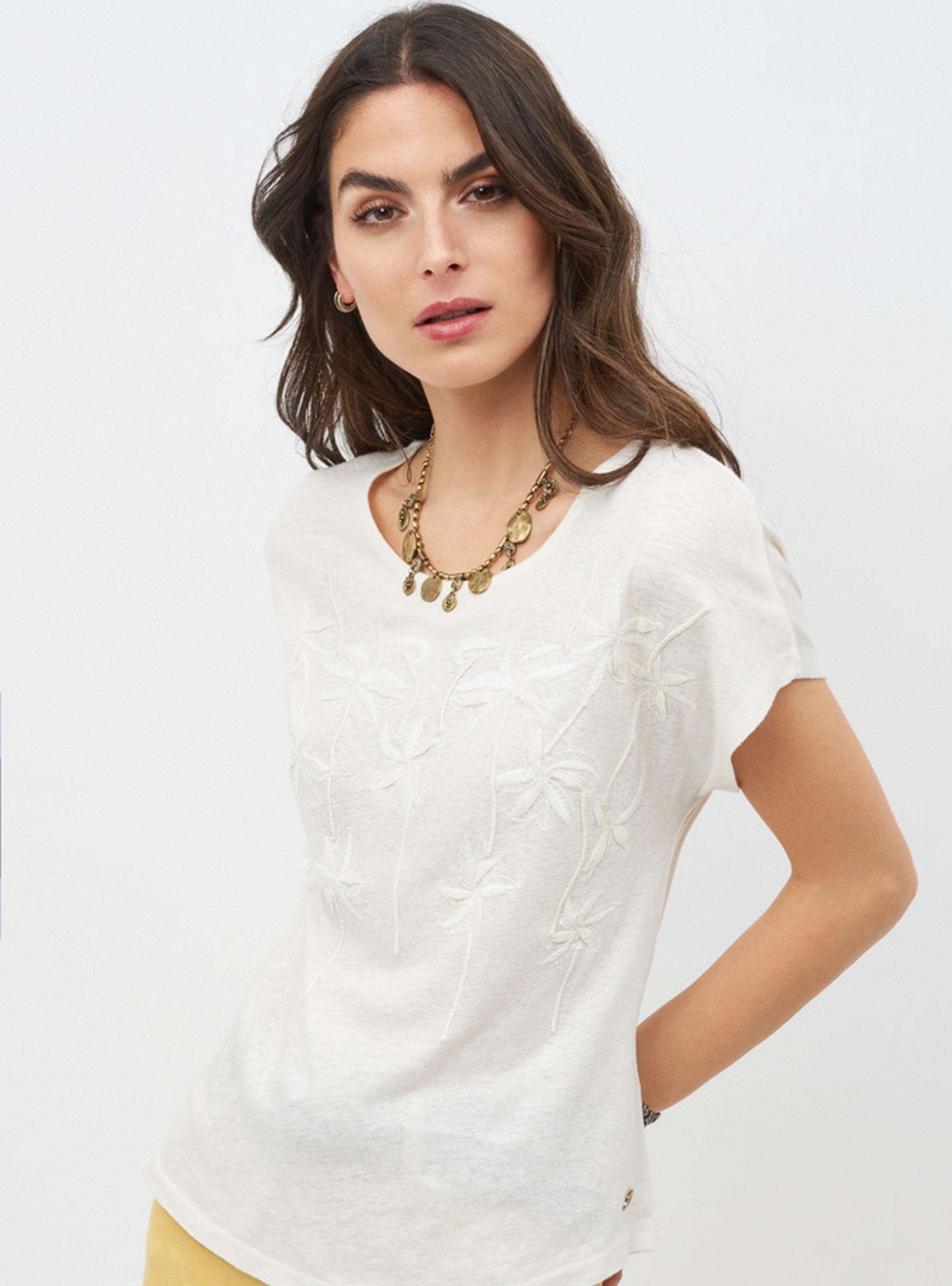 Polera Flor Bordada Umbrale-0