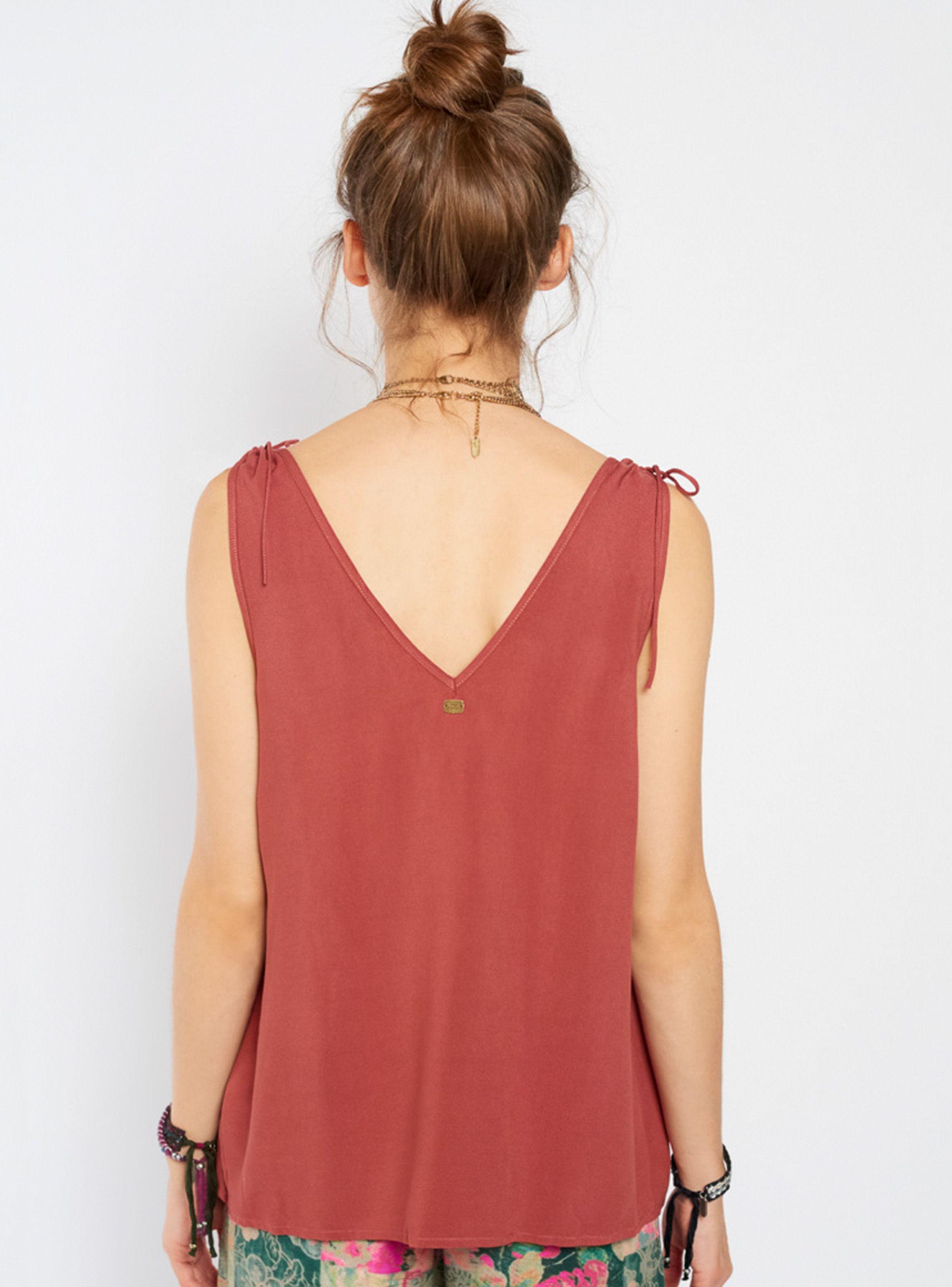 Polera con Amarras en Hombros y Escote en V-1