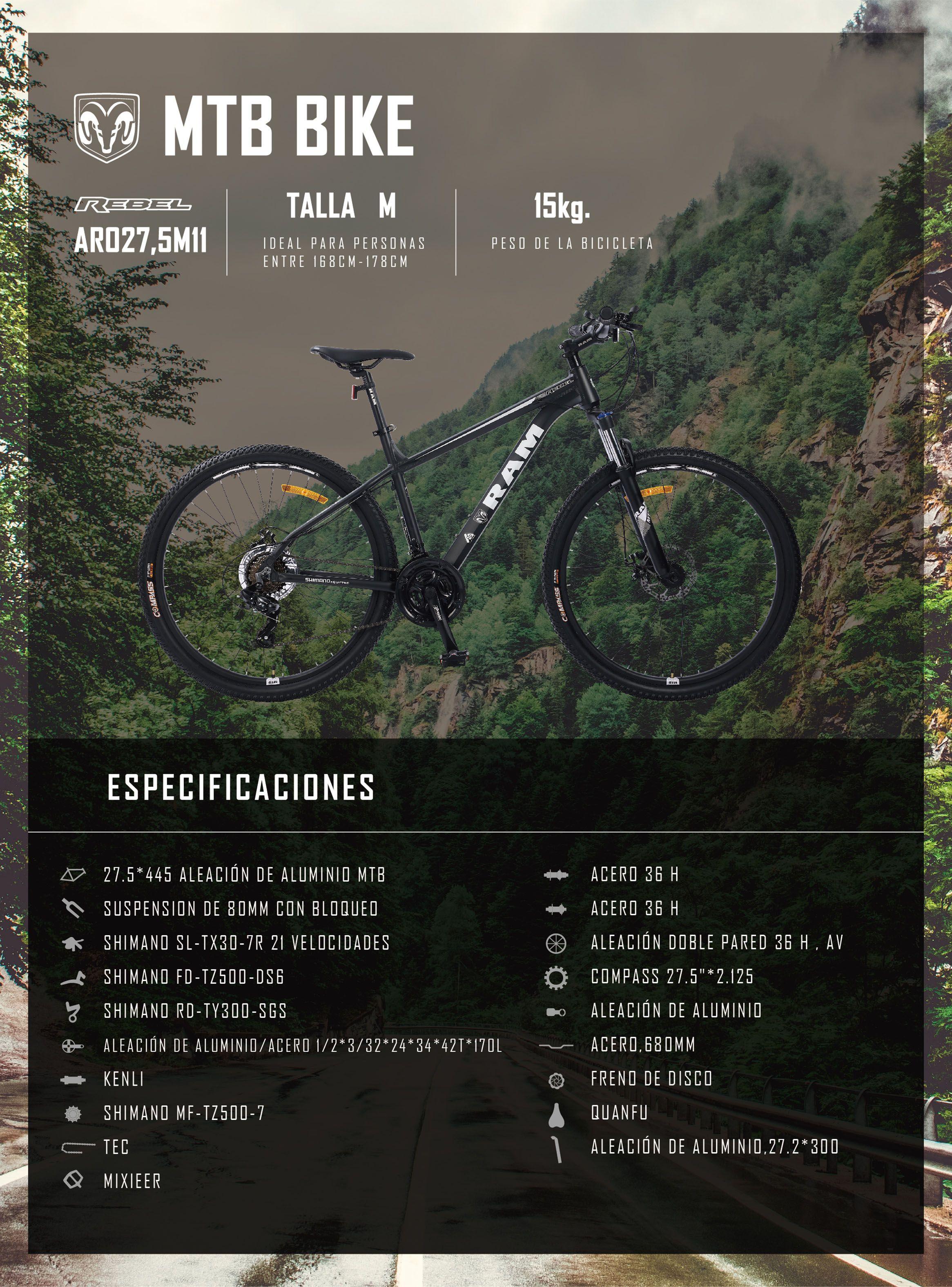Bicicleta MTB Rebel Aro 27.5" Unisex-5