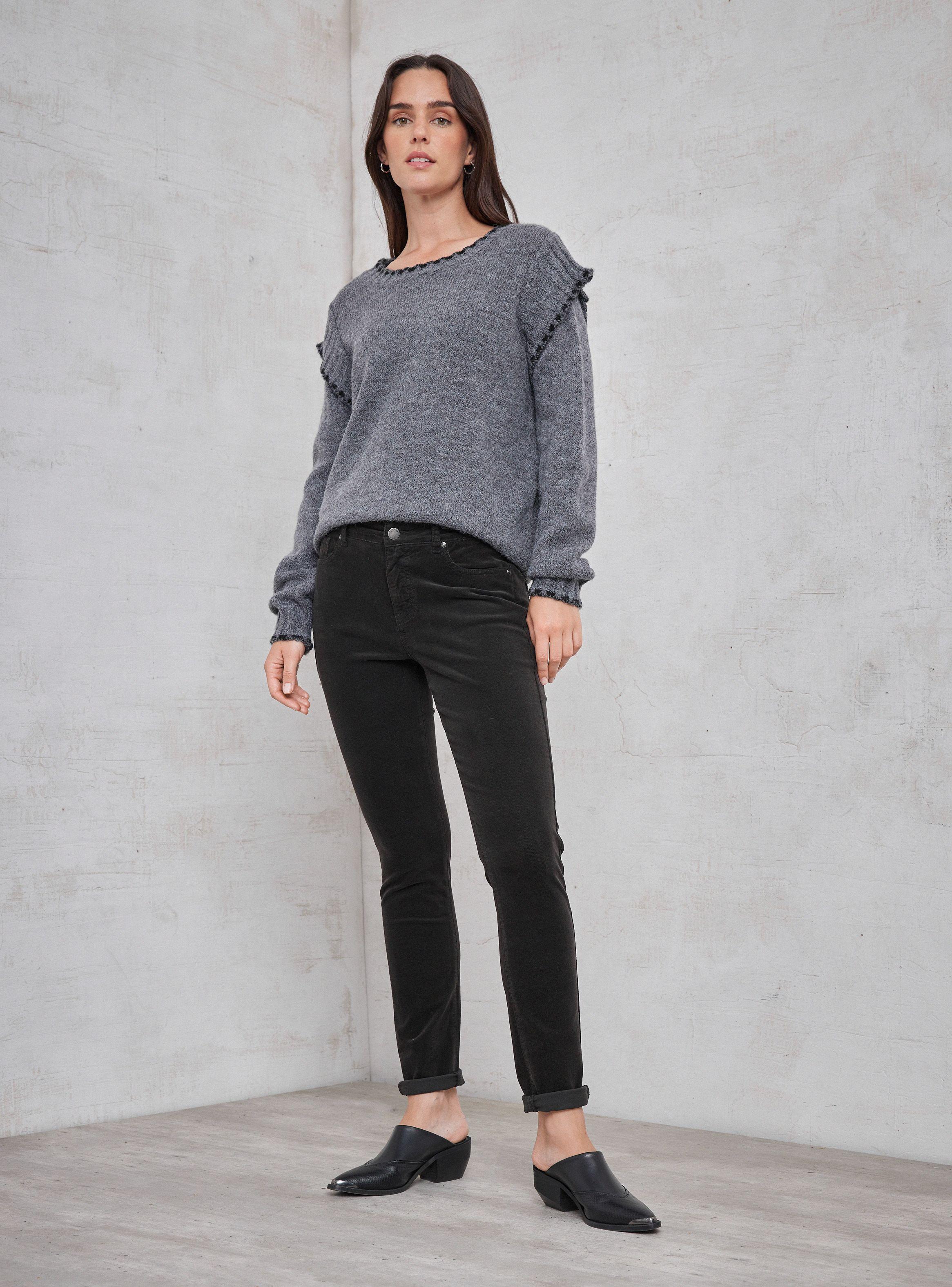 Pantalón Cotelé Slim Con Teñido Especial-4