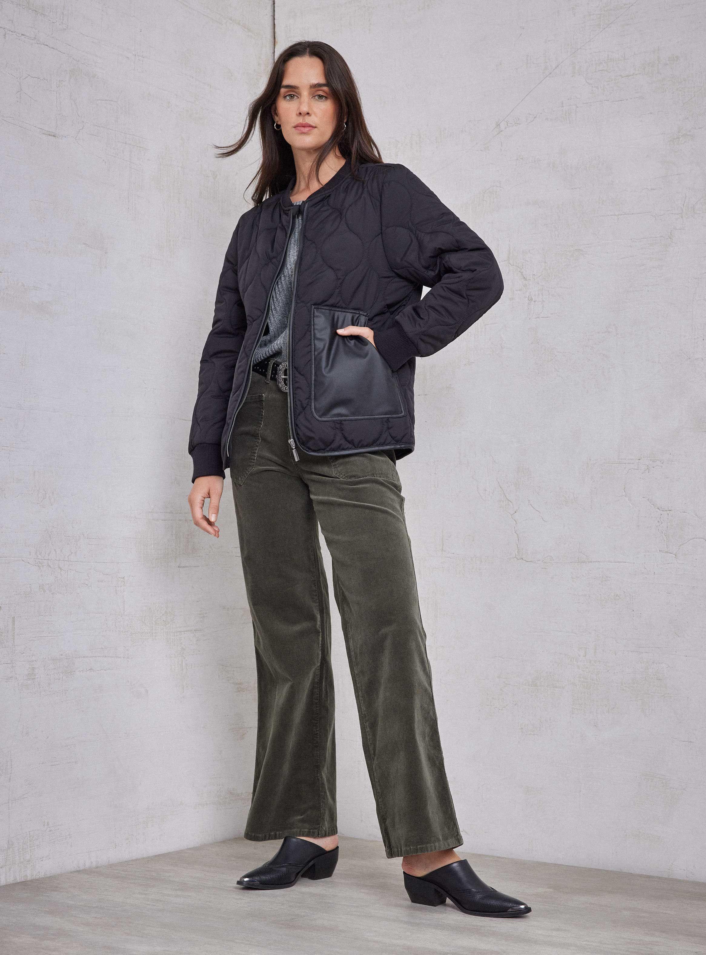 Chaqueta Bomber Con Forro Estampado-4