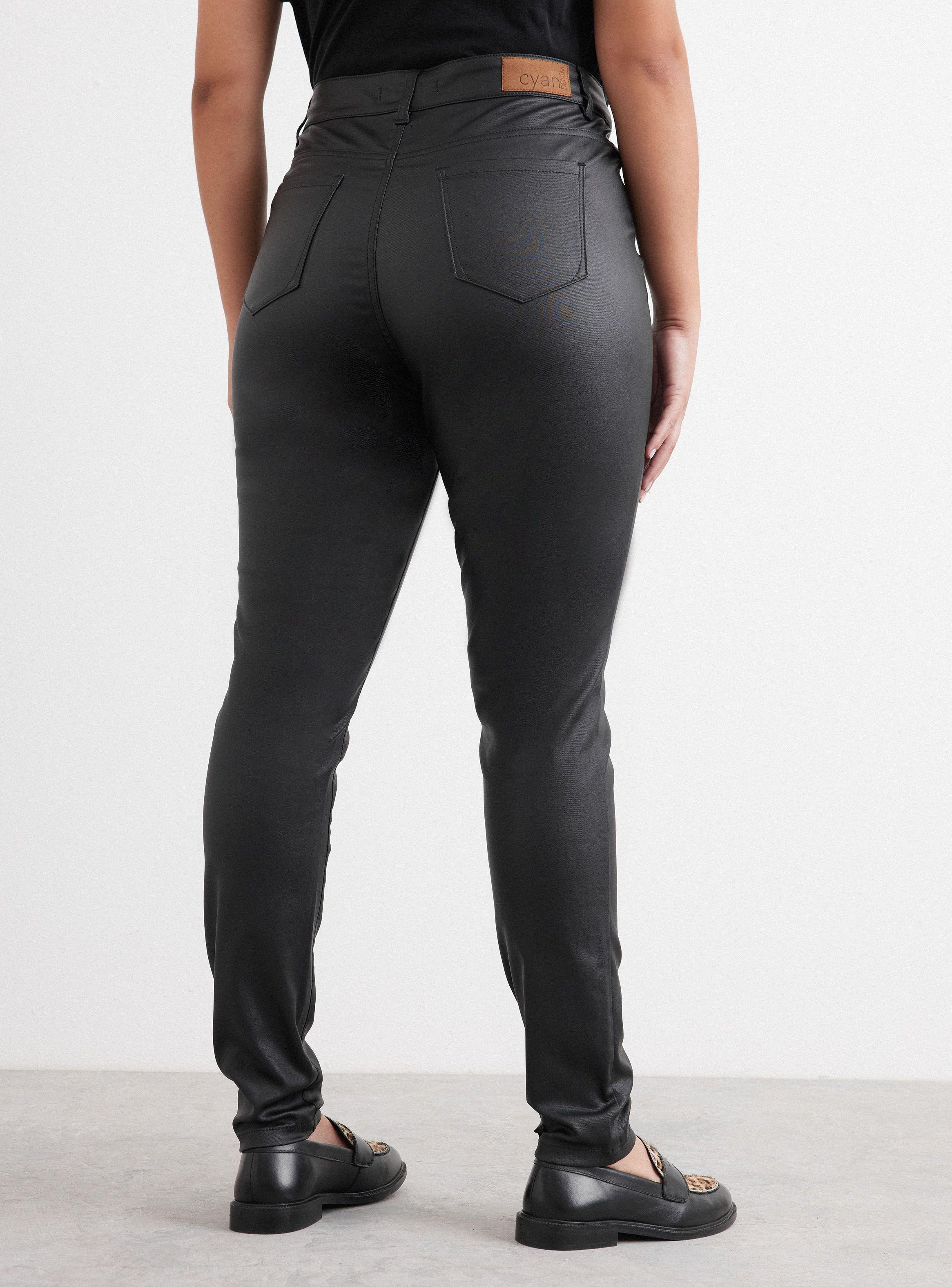 Jeans Coated Look Cuero-1