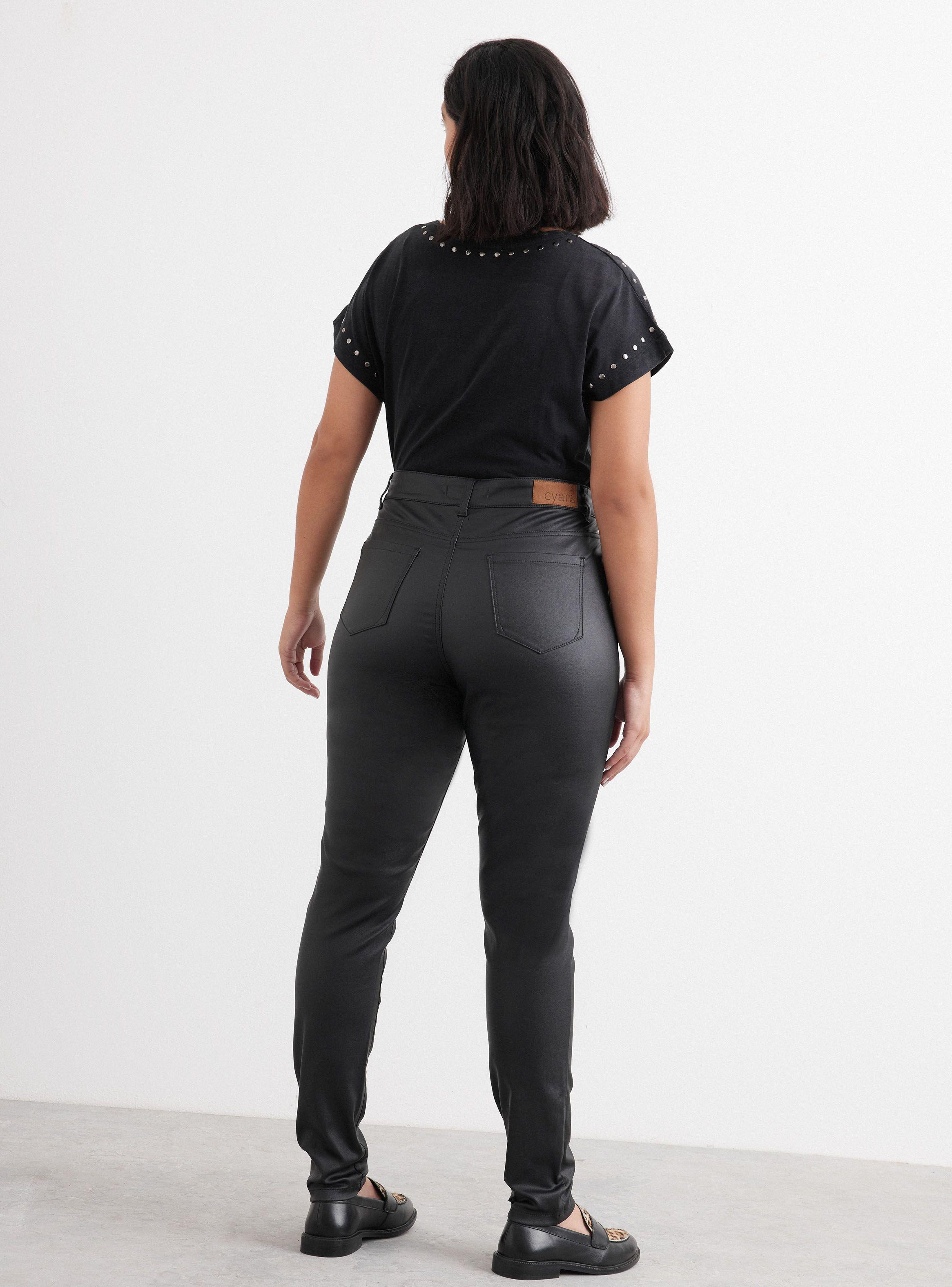 Jeans Coated Look Cuero-5