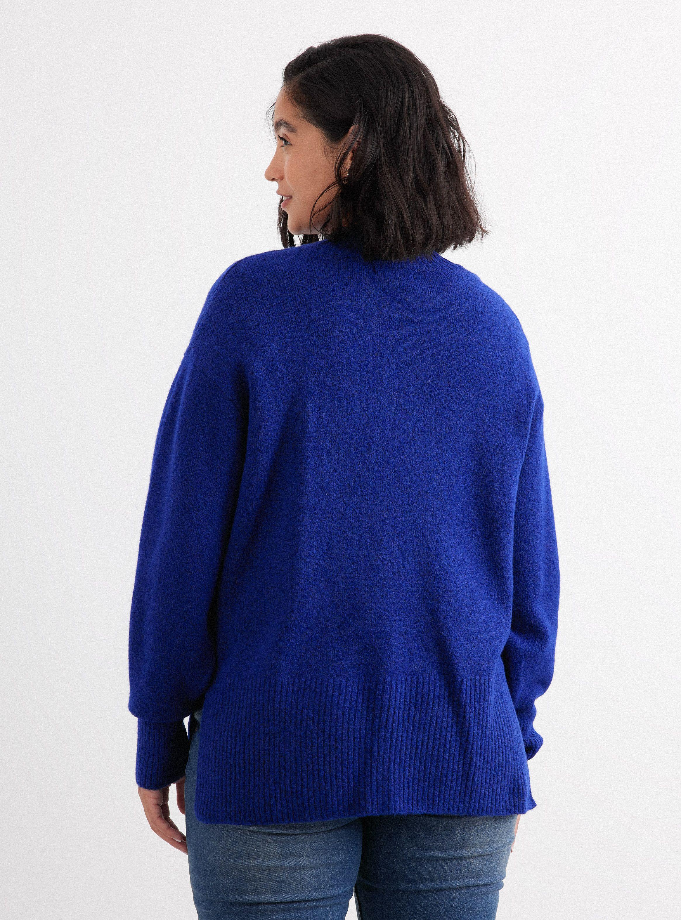 Sweater Cuello Redondo Aberturas Laterales-1