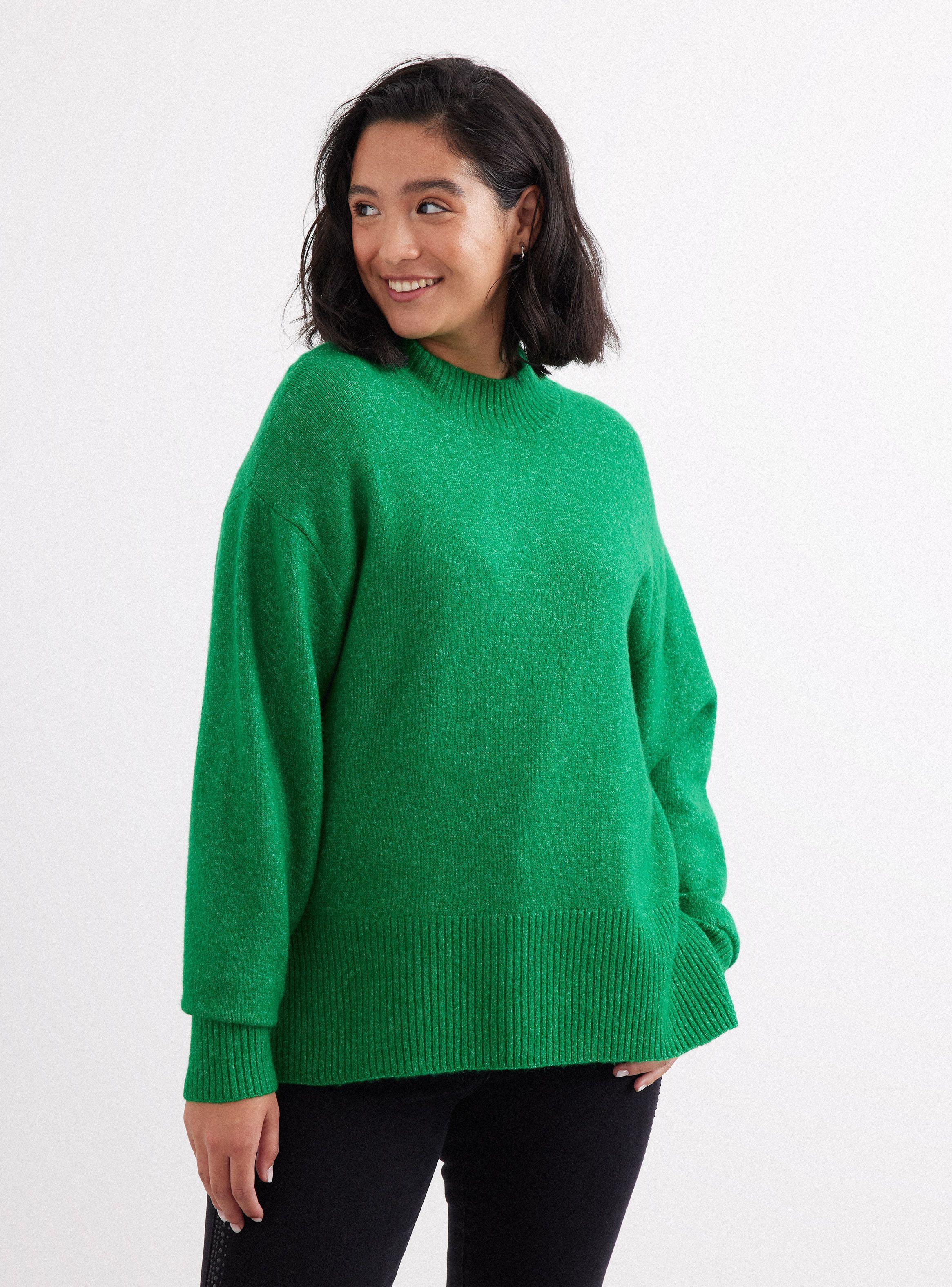 Sweater Cuello Redondo Aberturas Laterales-0