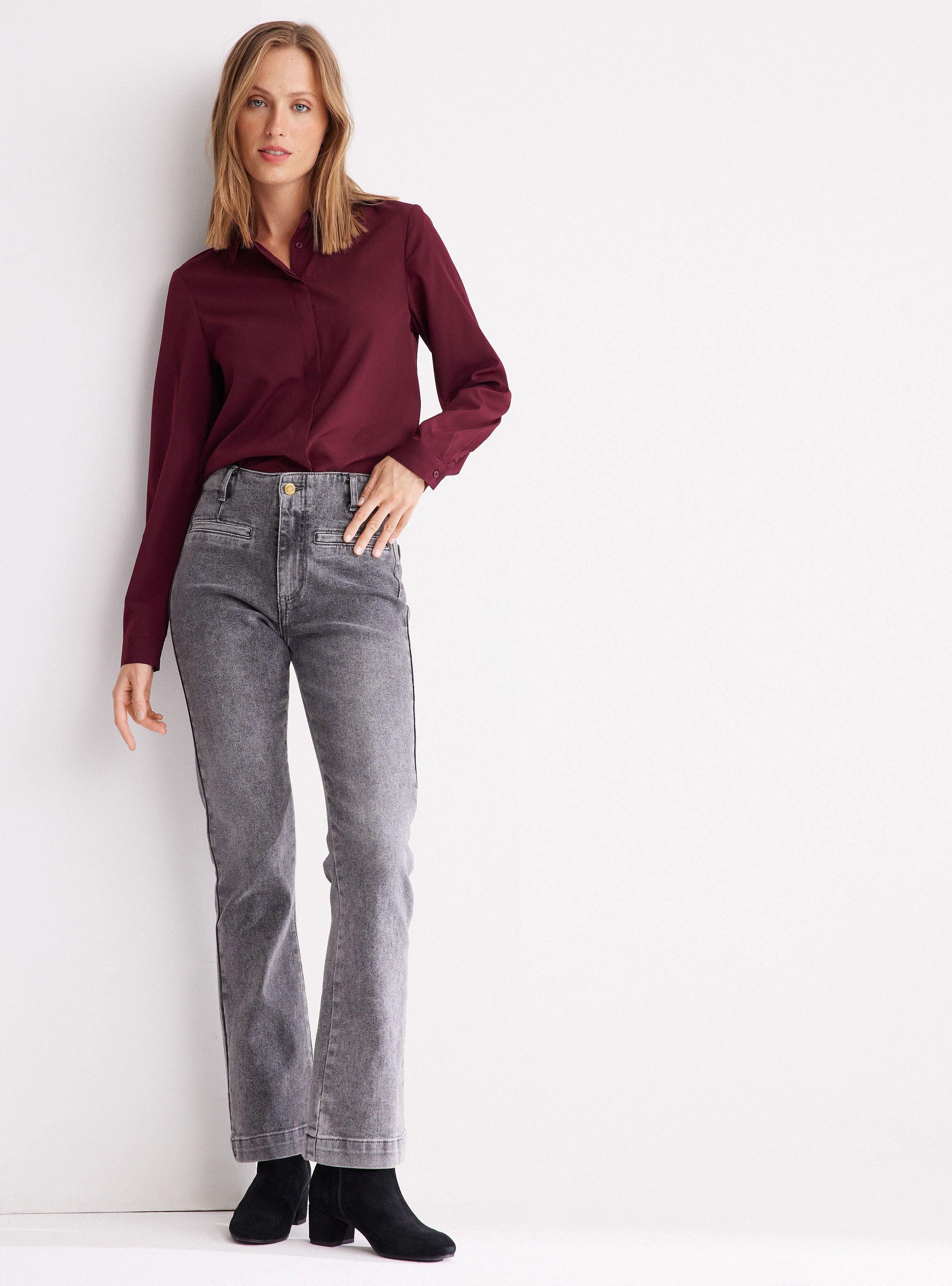 Blusa Básica Botón Cubierto-4