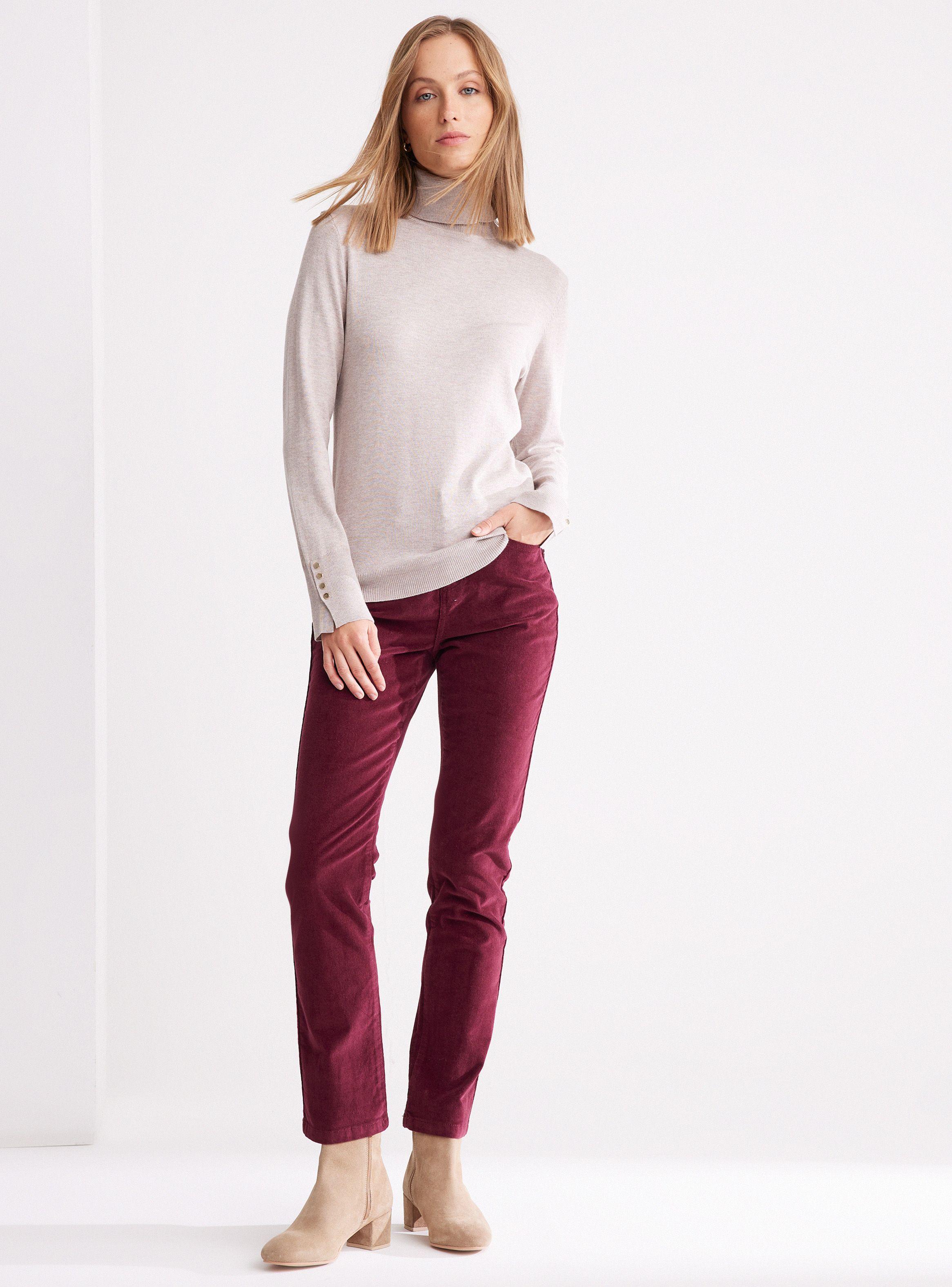 Sweater Cuello Beatle Básico Con Botón En Puño-4