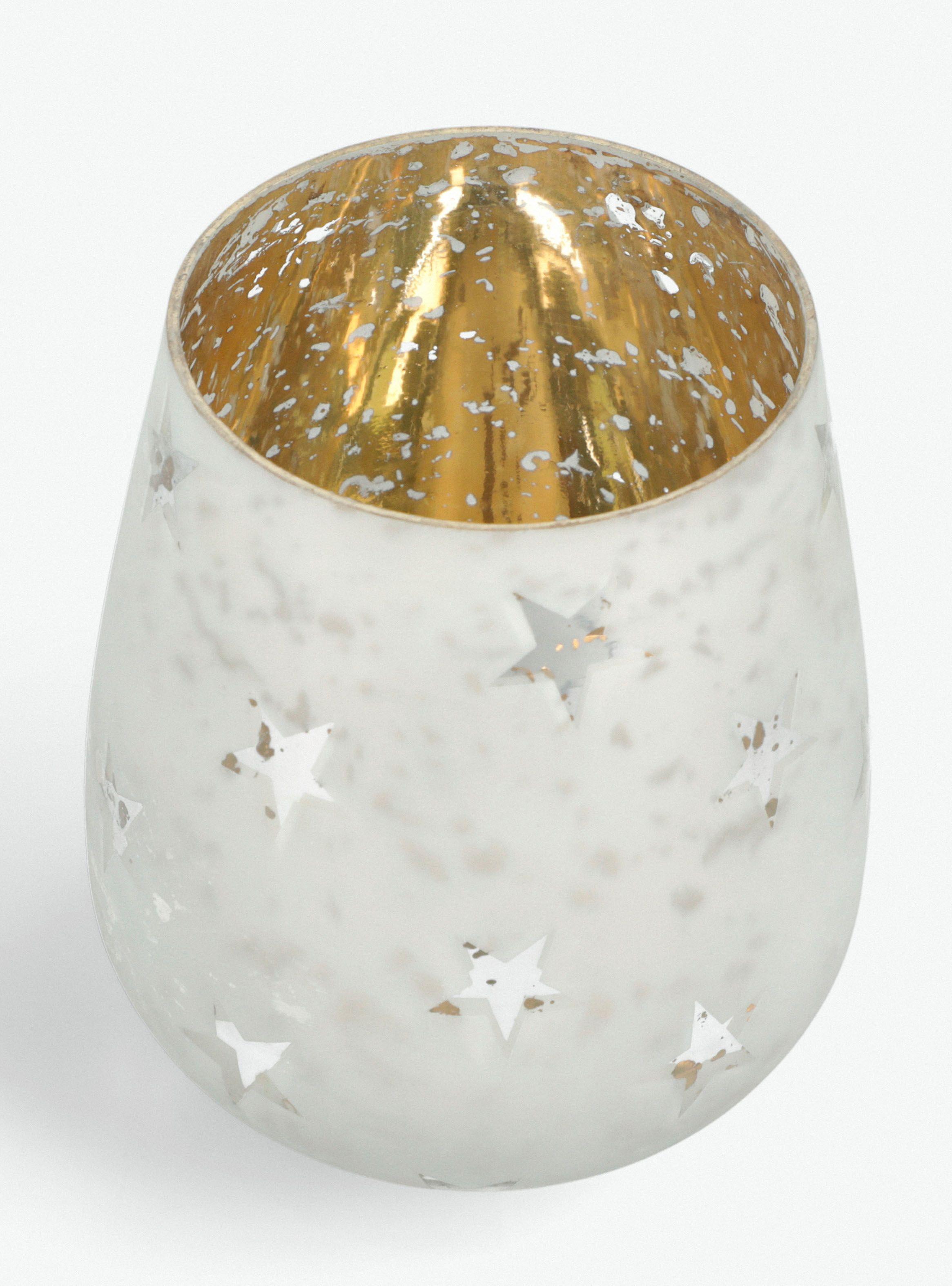 Portavela Alaniz Home Navidad Estrellas 15 cm-1