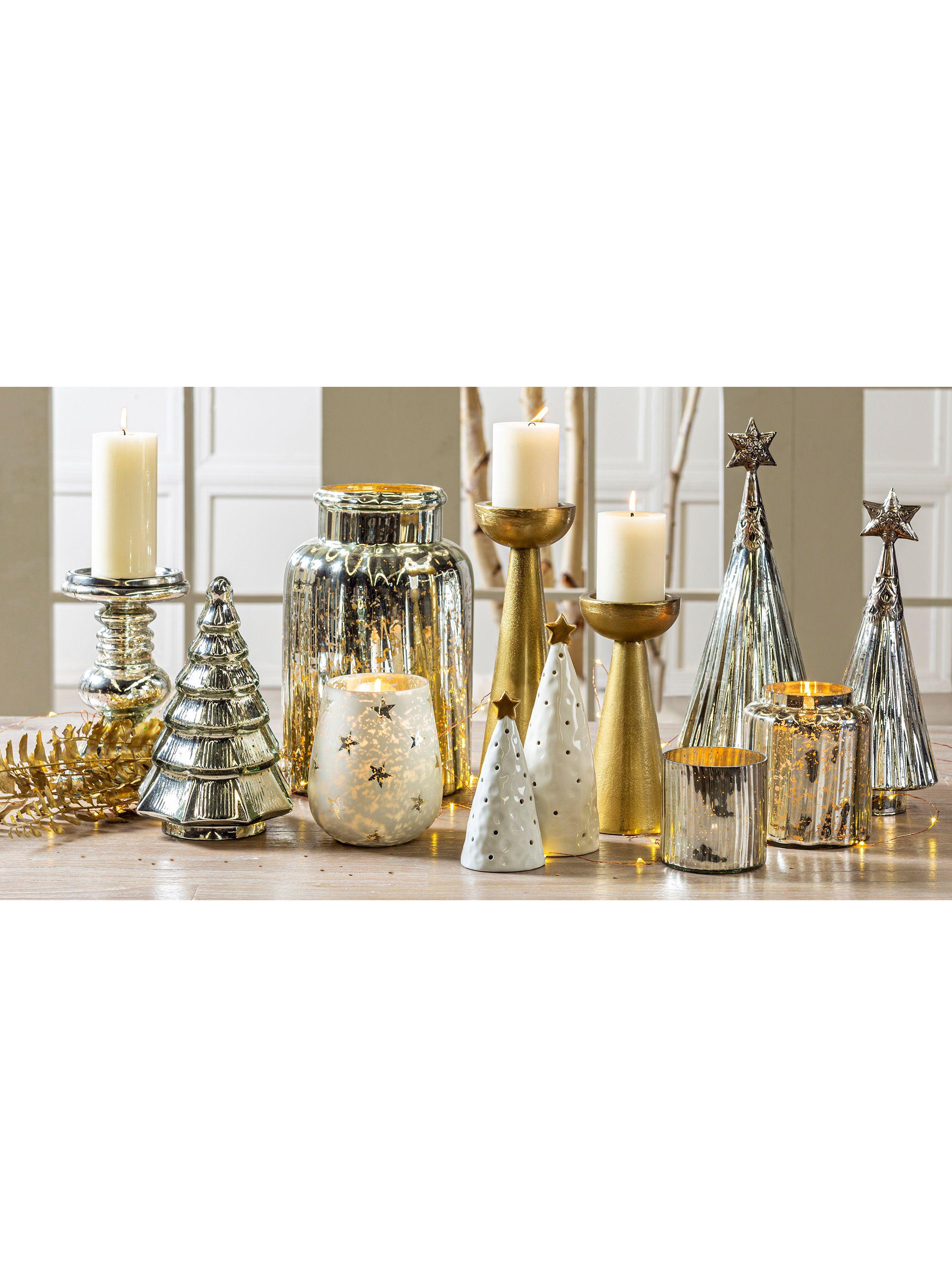 Portavela Alaniz Home Navidad Estrellas 15 cm-5