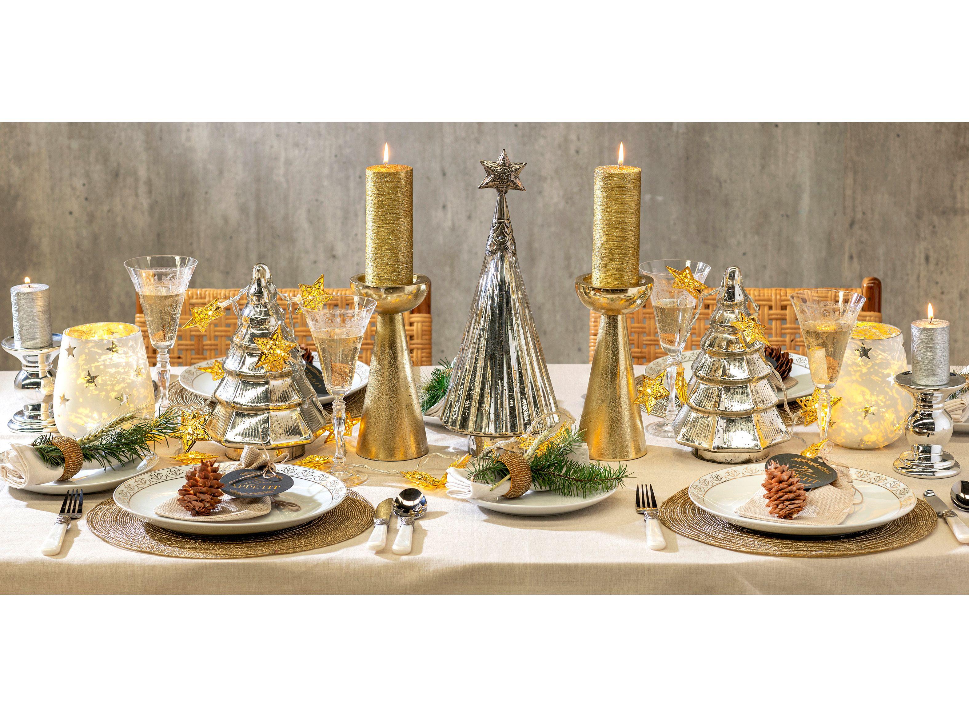 Portavela Alaniz Home Navidad Estrellas 12 cm-2