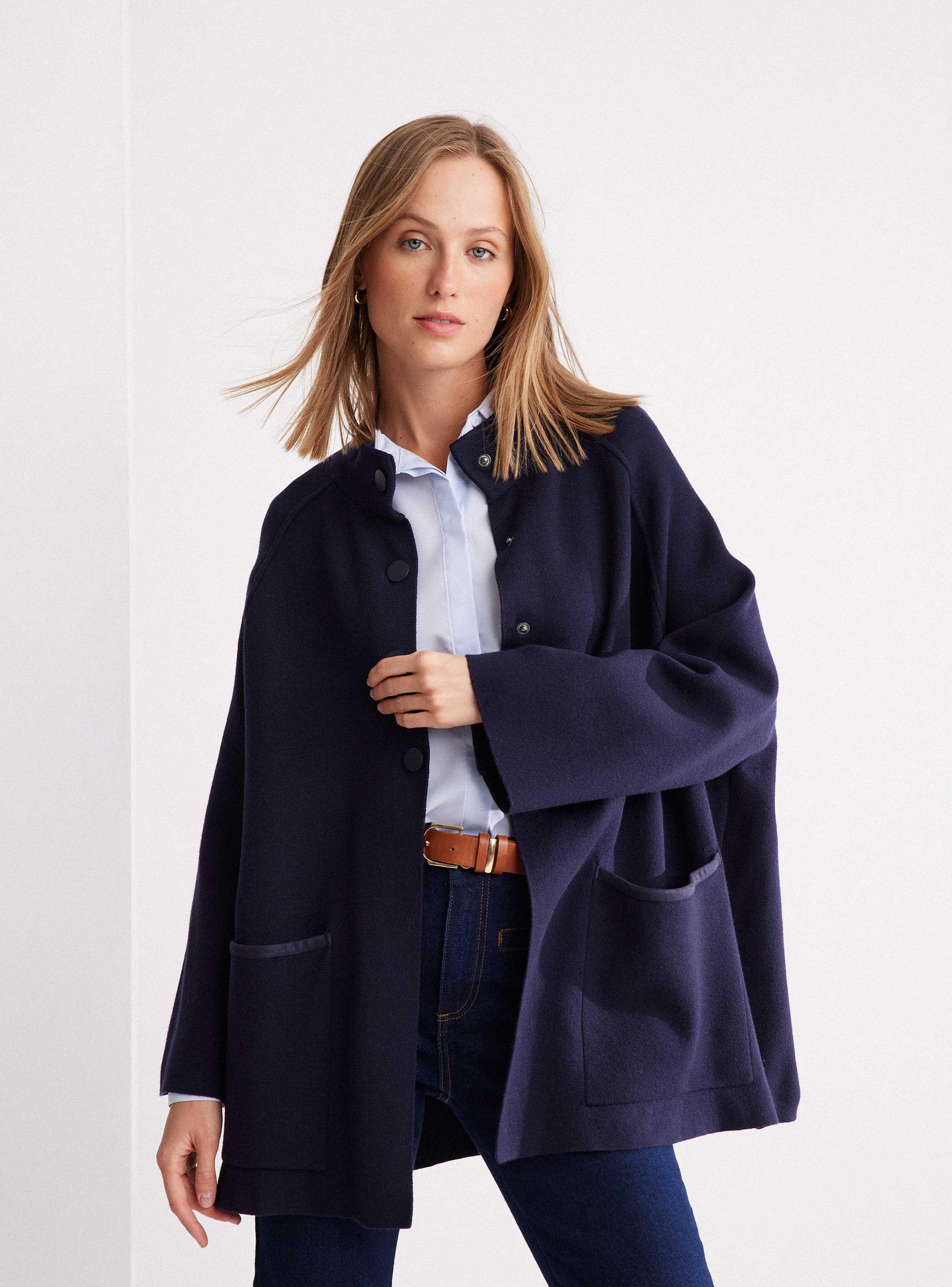 Chaleco Capa Con Bolsillos Y Broches-0