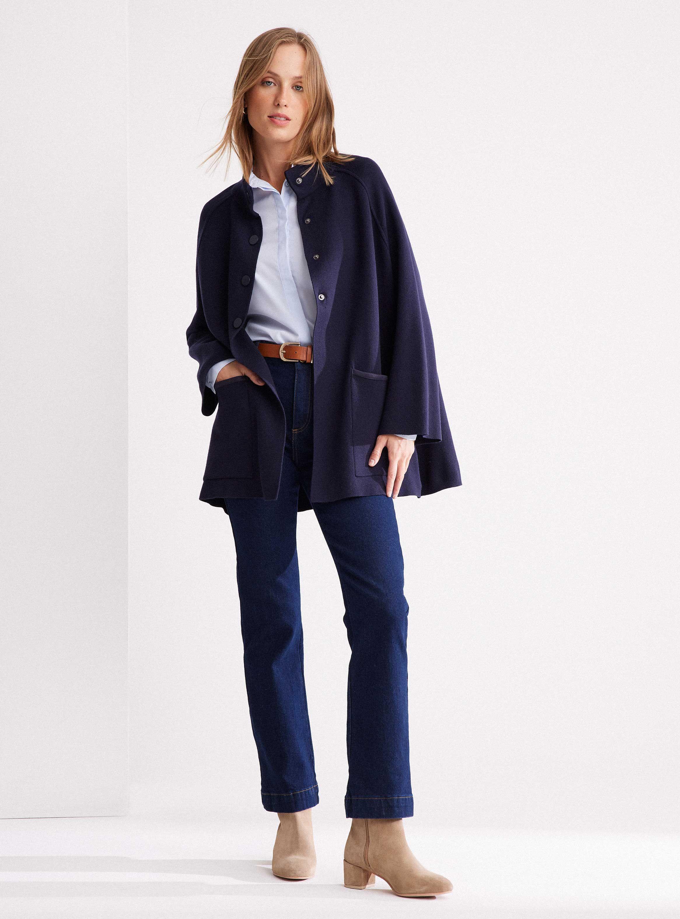 Chaleco Capa Con Bolsillos Y Broches-4