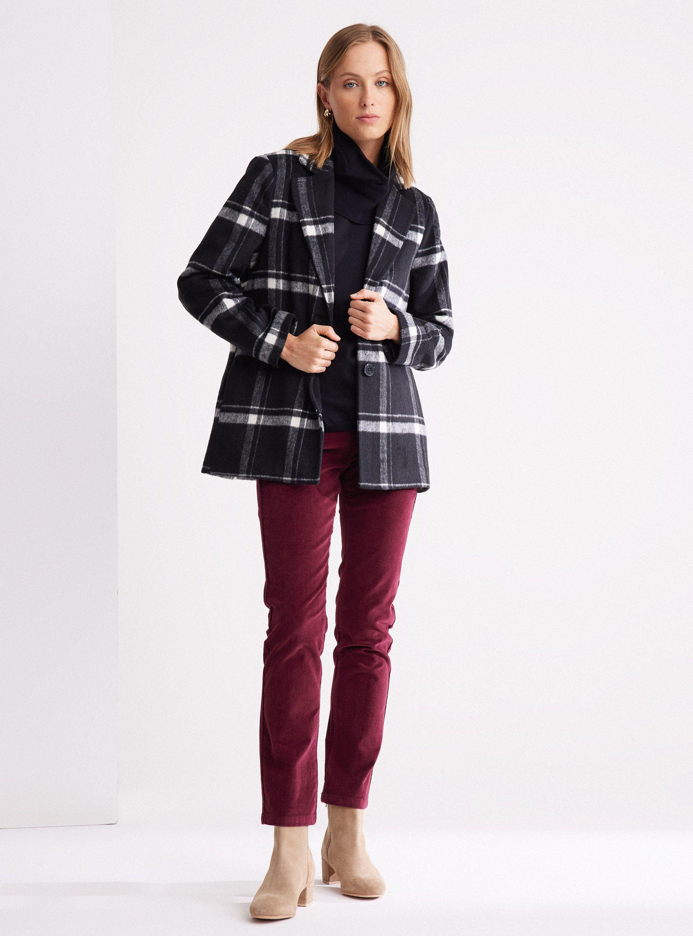 Abrigo Relajado Cuadrillé-4