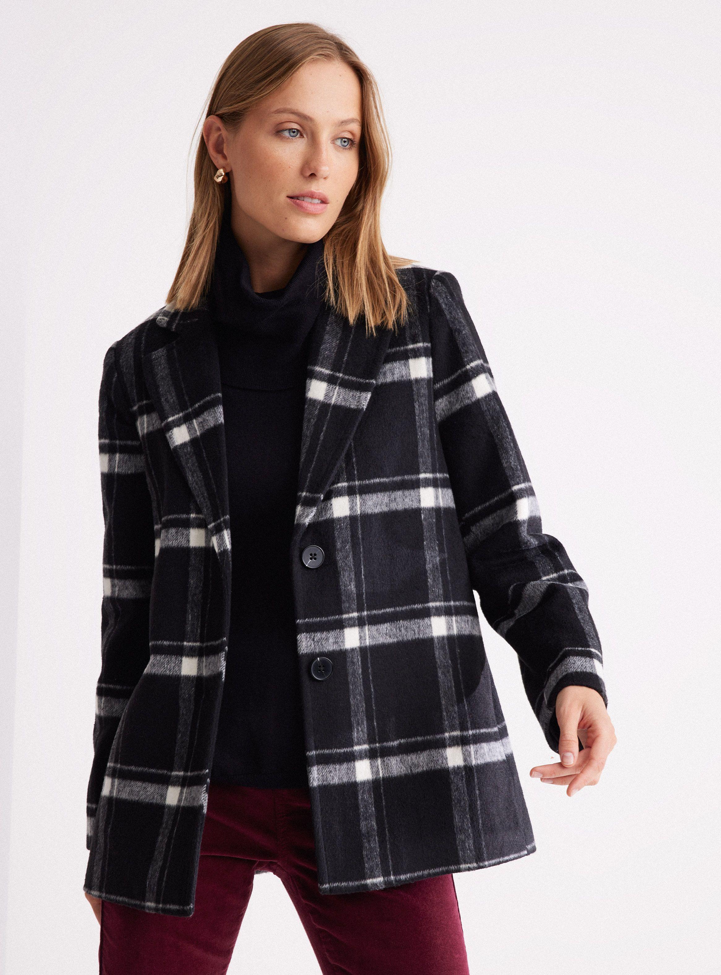 Abrigo Relajado Cuadrillé-0