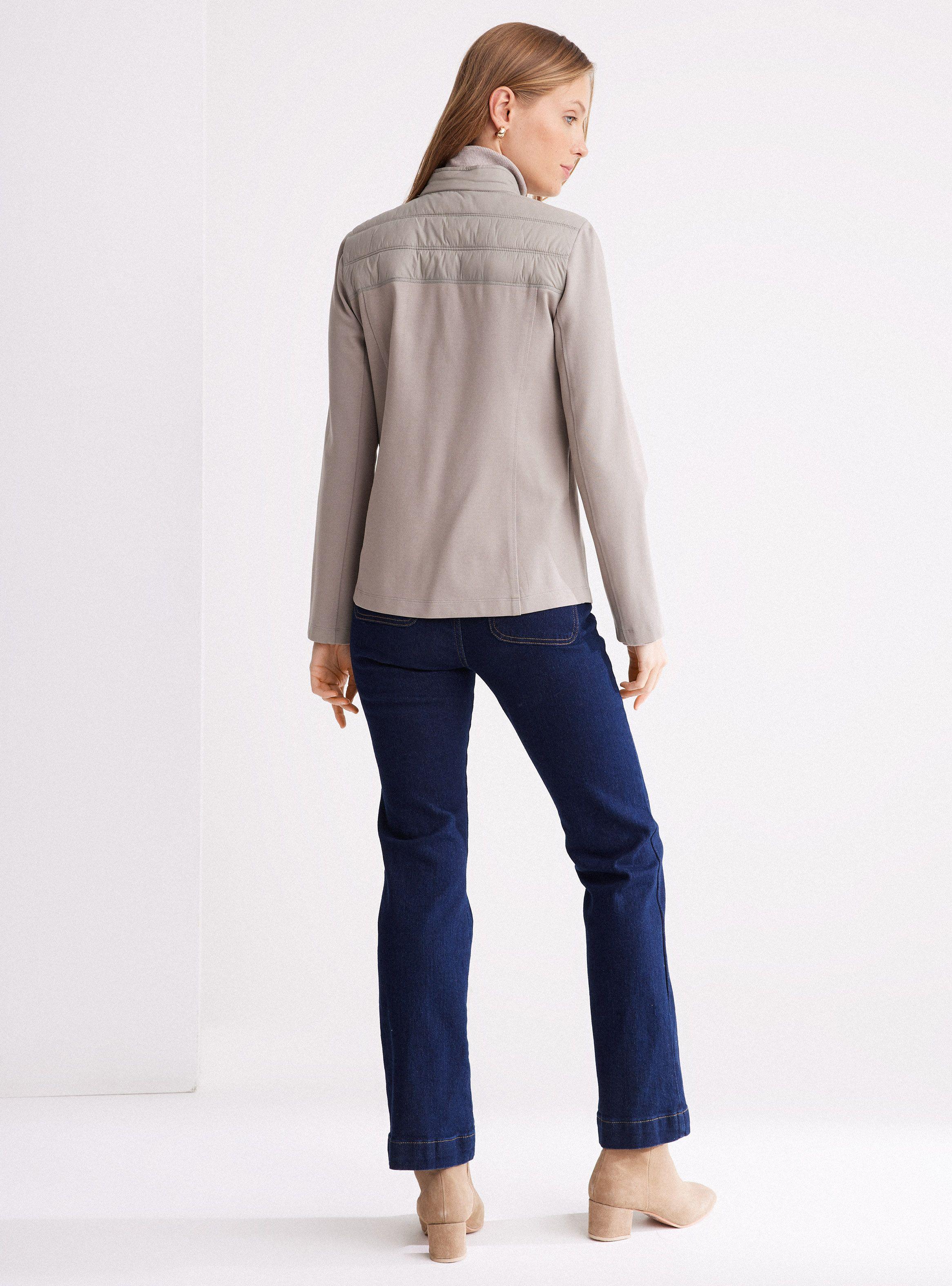 Chaqueta Mix de Tela Elasticada e Impermeable-5