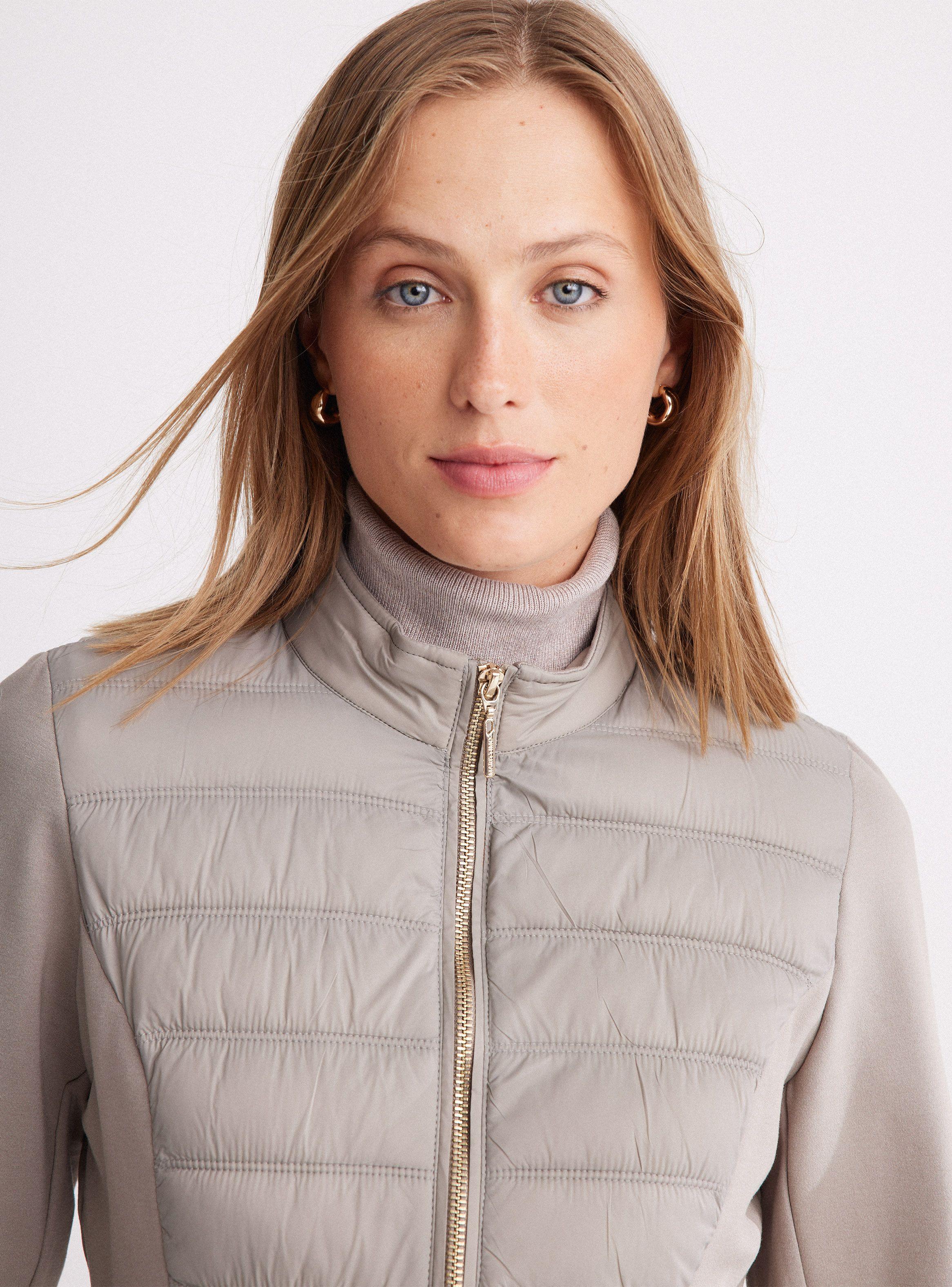 Chaqueta Mix de Tela Elasticada e Impermeable-3