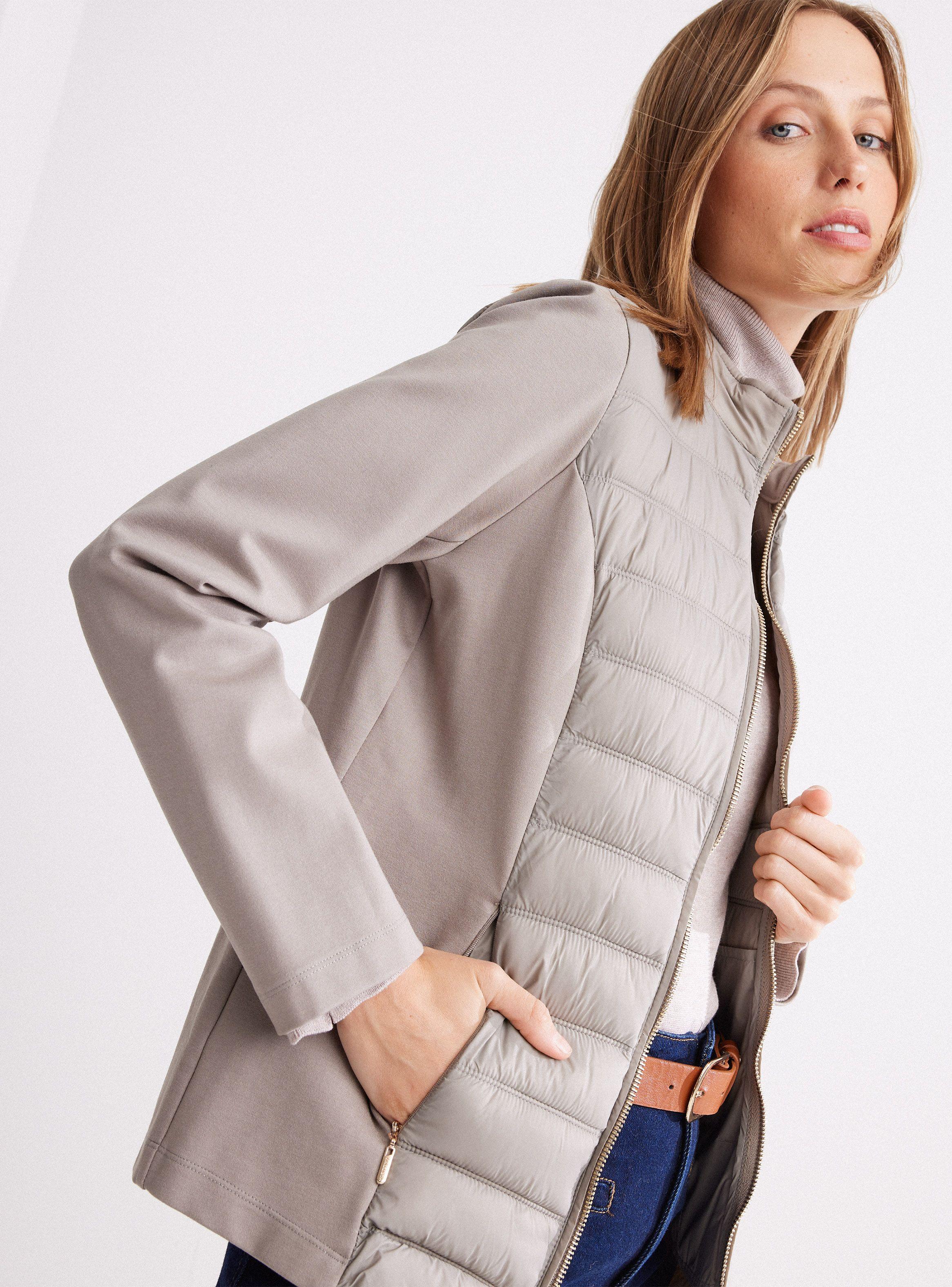 Chaqueta Mix de Tela Elasticada e Impermeable-2